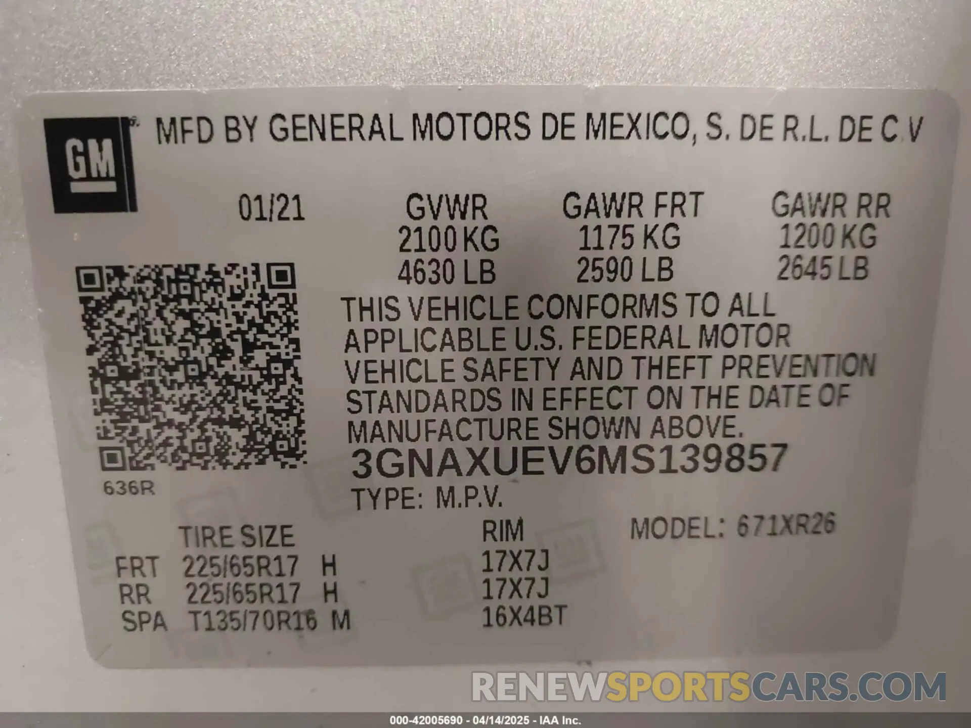 9 fotografías del automóvil dañado 3GNAXUEV6MS139857 CHEVROLET EQUINOX 2021