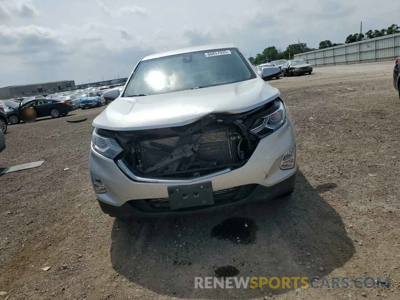 6 fotografías del automóvil dañado 3GNAXUEV7MS180580 CHEVROLET EQUINOX 2021