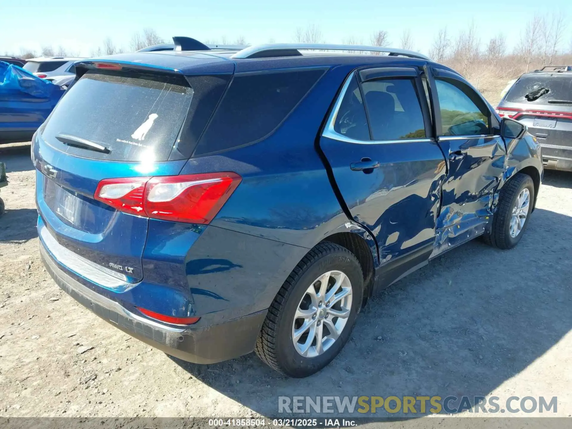 4 fotografías del automóvil dañado 3GNAXUEVXML308269 CHEVROLET EQUINOX 2021