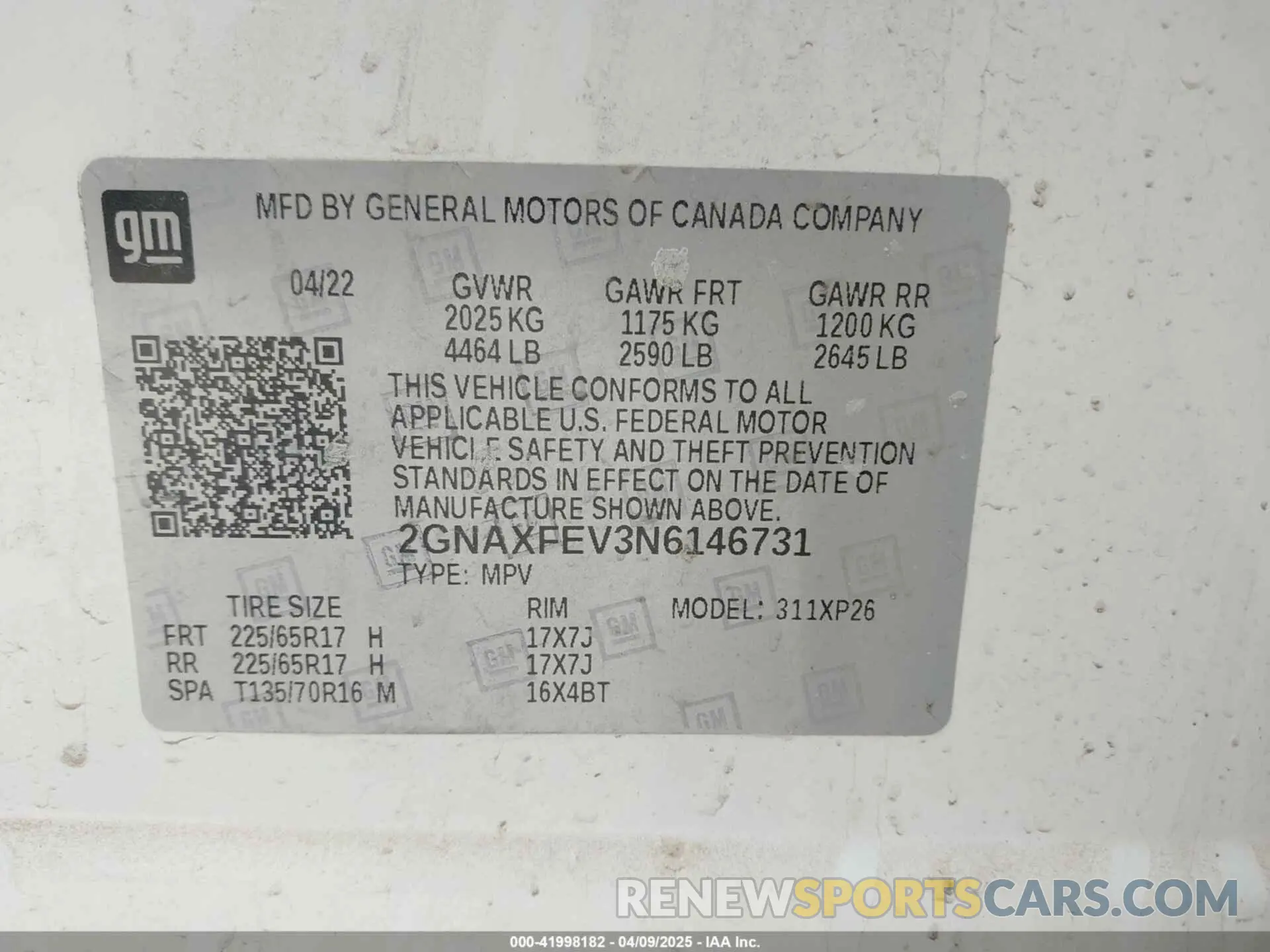 9 fotografías del automóvil dañado 2GNAXFEV3N6146731 CHEVROLET EQUINOX 2022