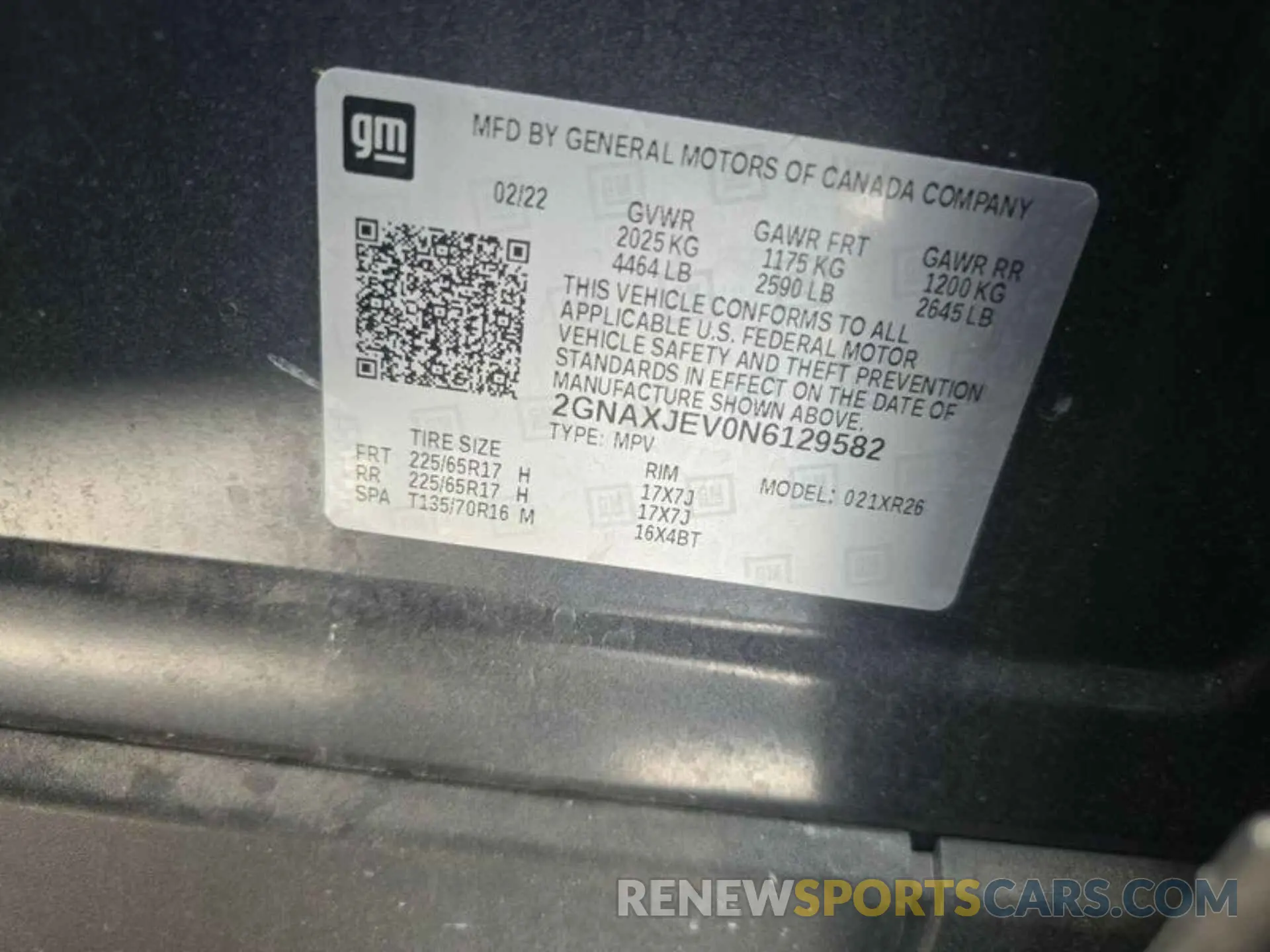 14 fotografías del automóvil dañado 2GNAXJEV0N6129582 CHEVROLET EQUINOX 2022