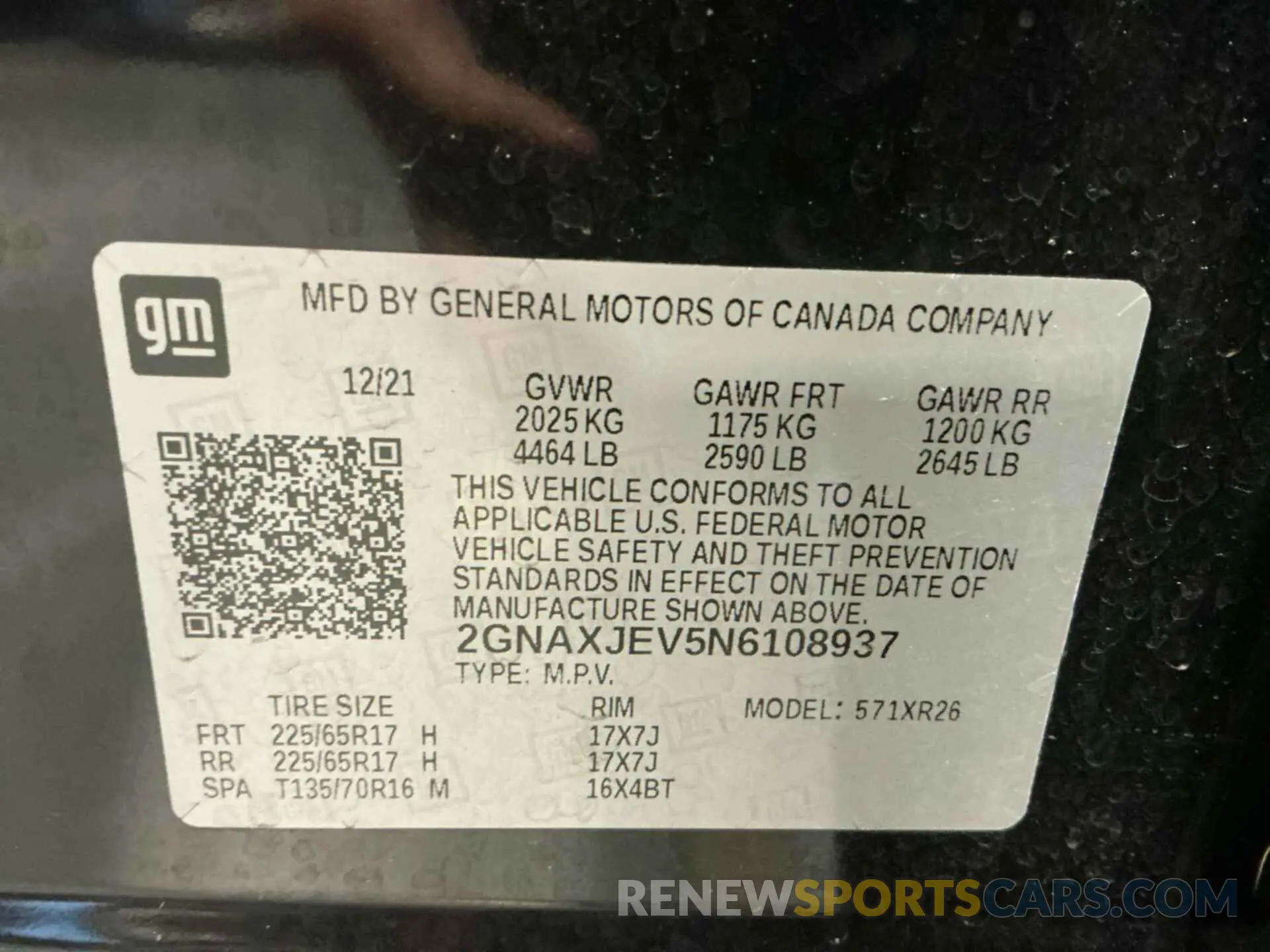 3 fotografías del automóvil dañado 2GNAXJEV5N6108937 CHEVROLET EQUINOX 2022