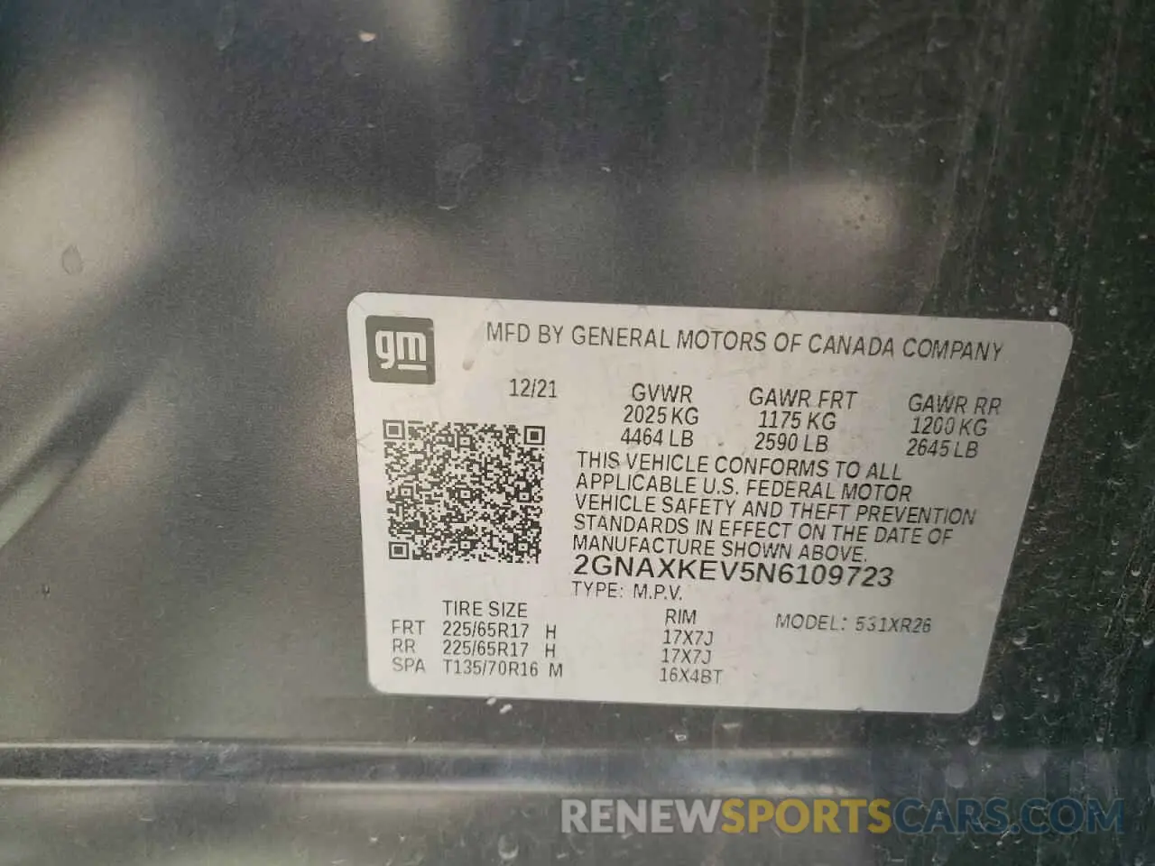 13 fotografías del automóvil dañado 2GNAXKEV5N6109723 CHEVROLET EQUINOX 2022