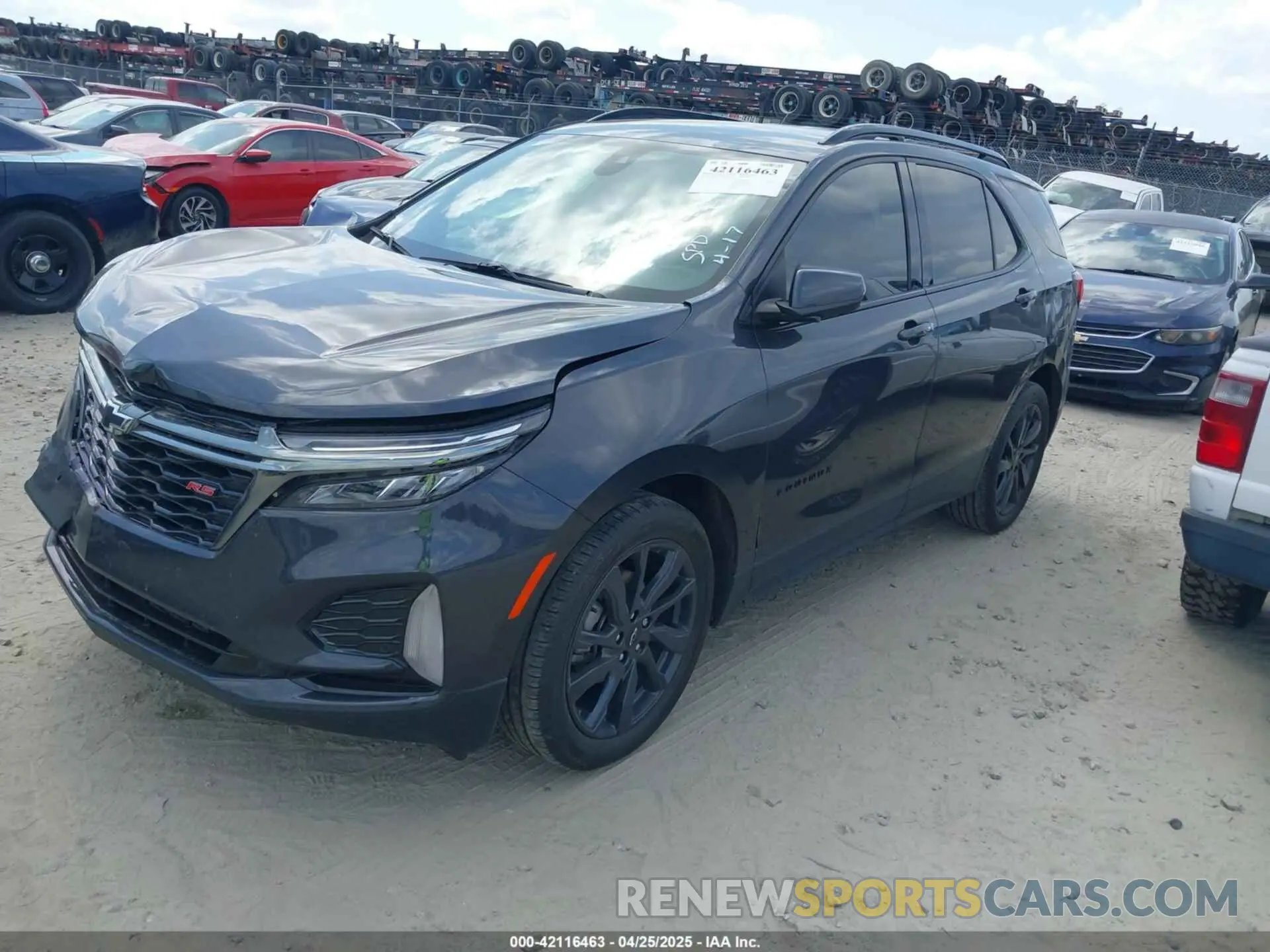 2 fotografías del automóvil dañado 2GNAXMEV5N6145973 CHEVROLET EQUINOX 2022
