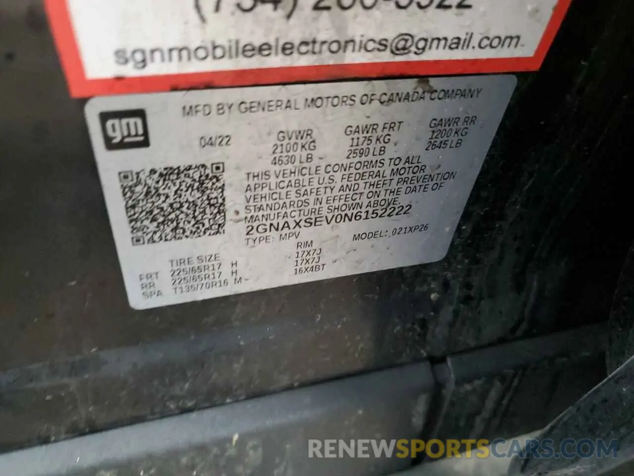 14 fotografías del automóvil dañado 2GNAXSEV0N6152222 CHEVROLET EQUINOX 2022