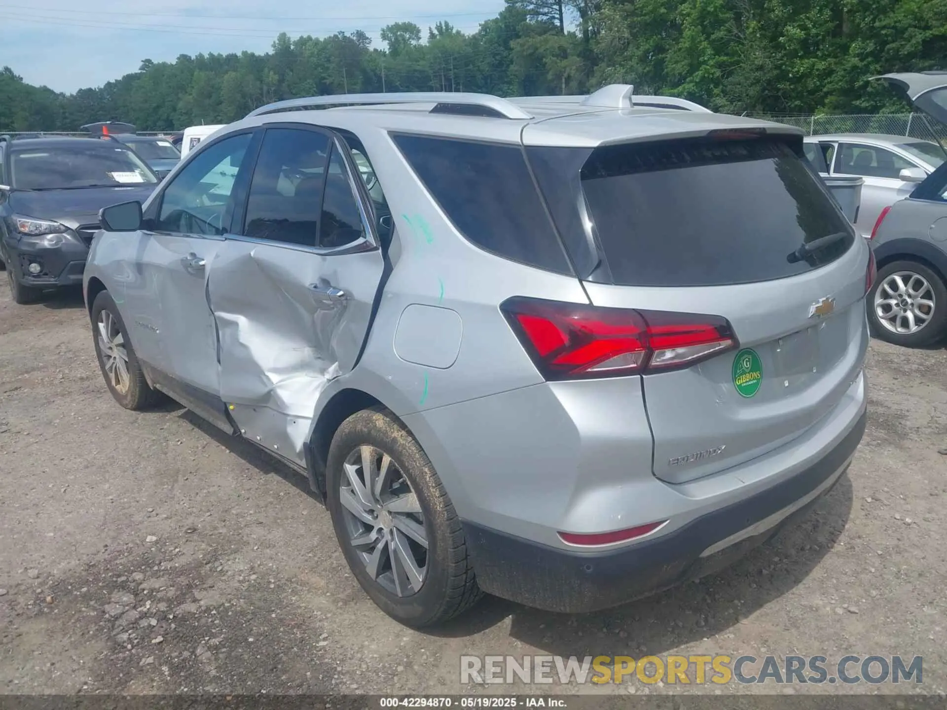 3 fotografías del automóvil dañado 2GNAXXEVXN6146327 CHEVROLET EQUINOX 2022