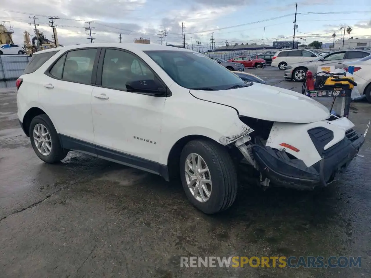 4 fotografías del automóvil dañado 3GNAXHEV1NS170149 CHEVROLET EQUINOX 2022