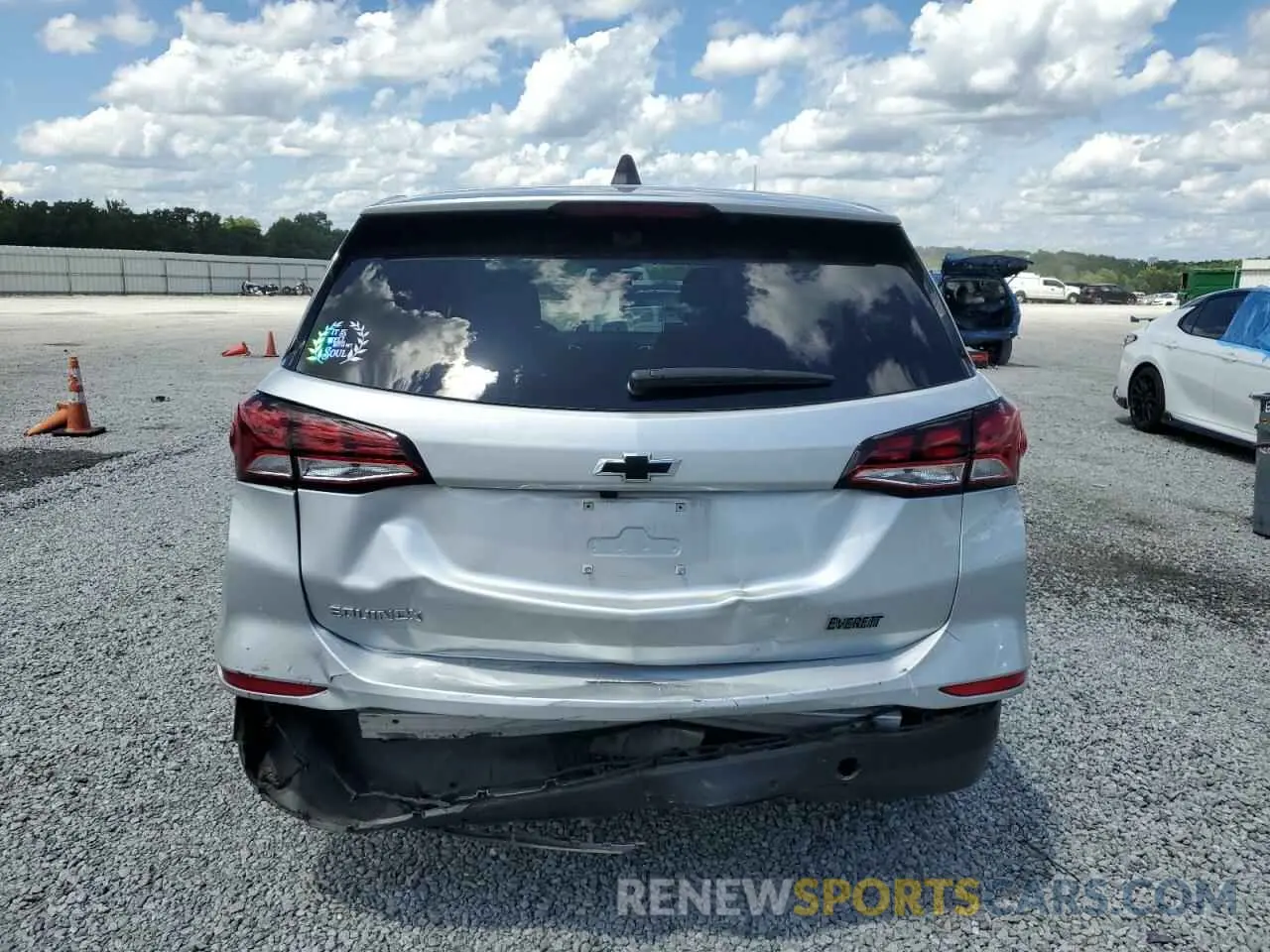 6 fotografías del automóvil dañado 3GNAXHEV1NS173584 CHEVROLET EQUINOX 2022