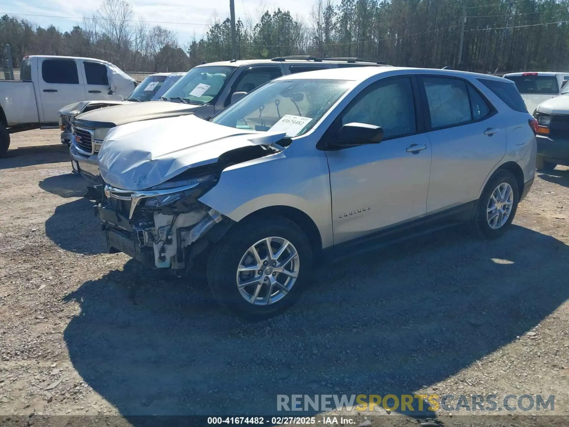 2 fotografías del automóvil dañado 3GNAXHEV3NS115489 CHEVROLET EQUINOX 2022