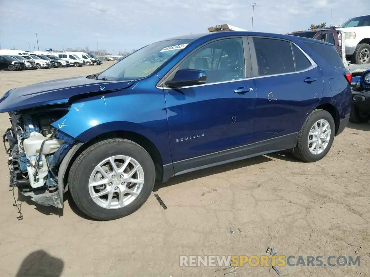 1 fotografías del automóvil dañado 3GNAXJEV8NS158362 CHEVROLET EQUINOX 2022