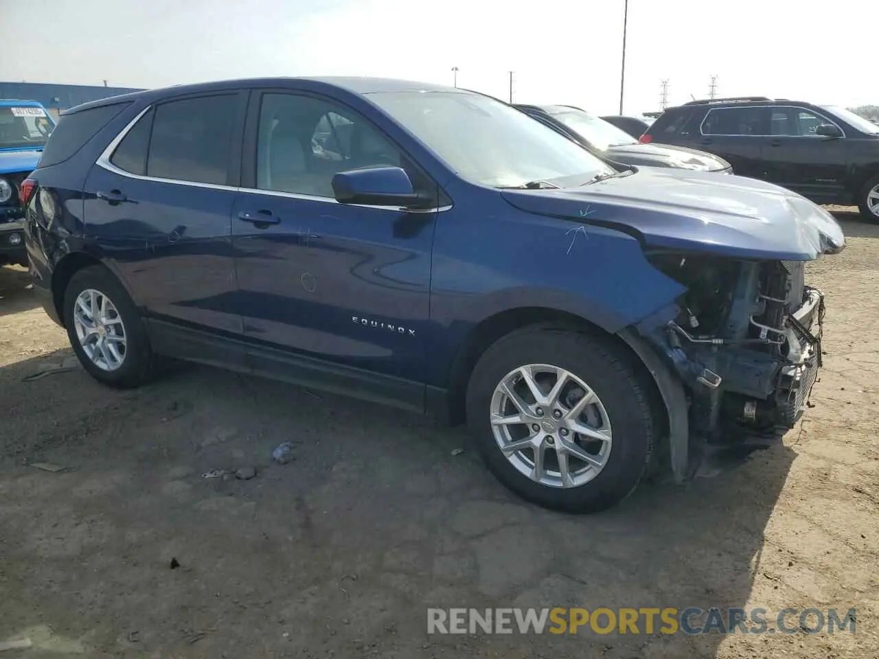 4 fotografías del automóvil dañado 3GNAXJEV8NS158362 CHEVROLET EQUINOX 2022
