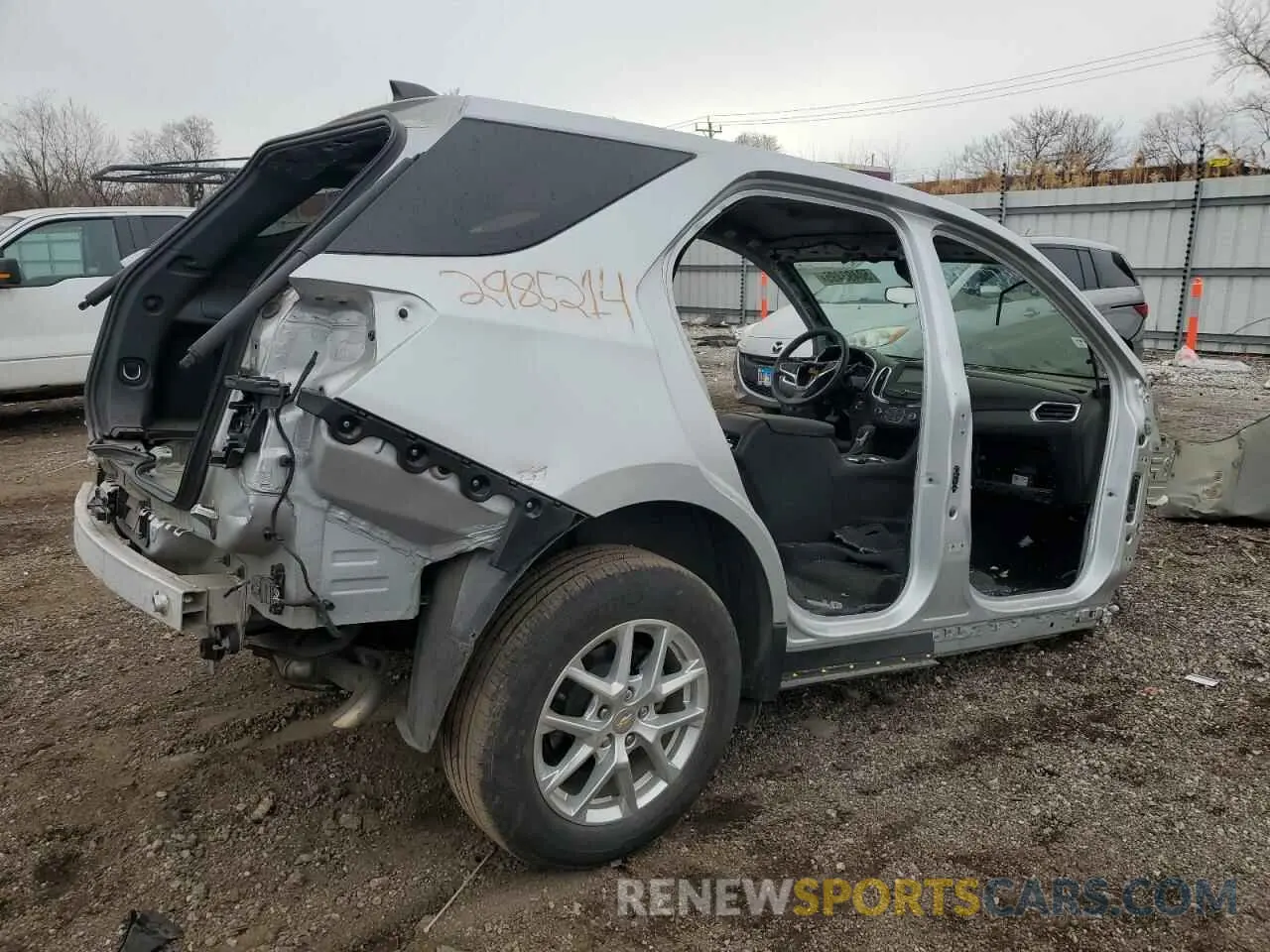 3 fotografías del automóvil dañado 3GNAXKEV0NL237962 CHEVROLET EQUINOX 2022