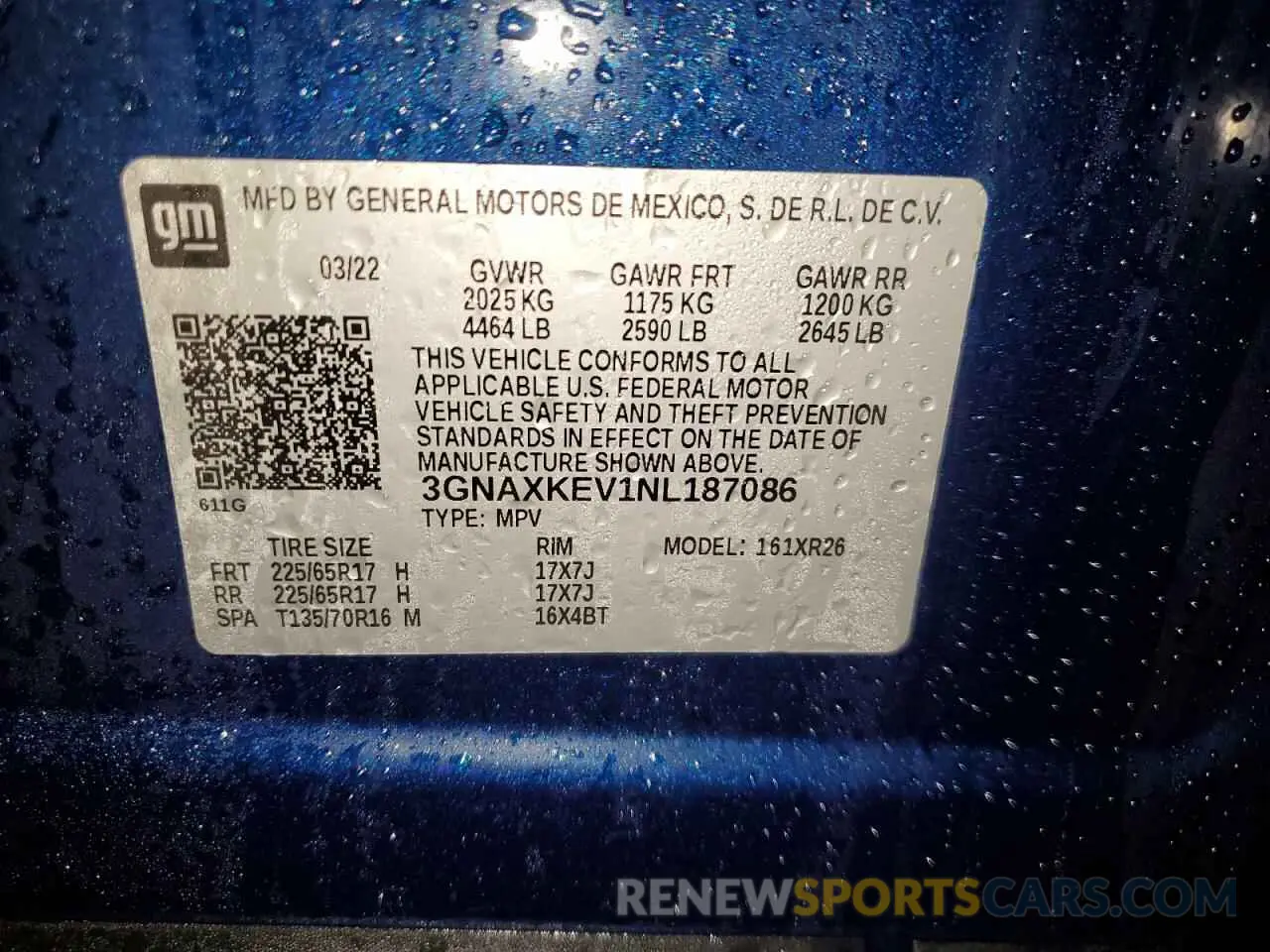 13 fotografías del automóvil dañado 3GNAXKEV1NL187086 CHEVROLET EQUINOX 2022