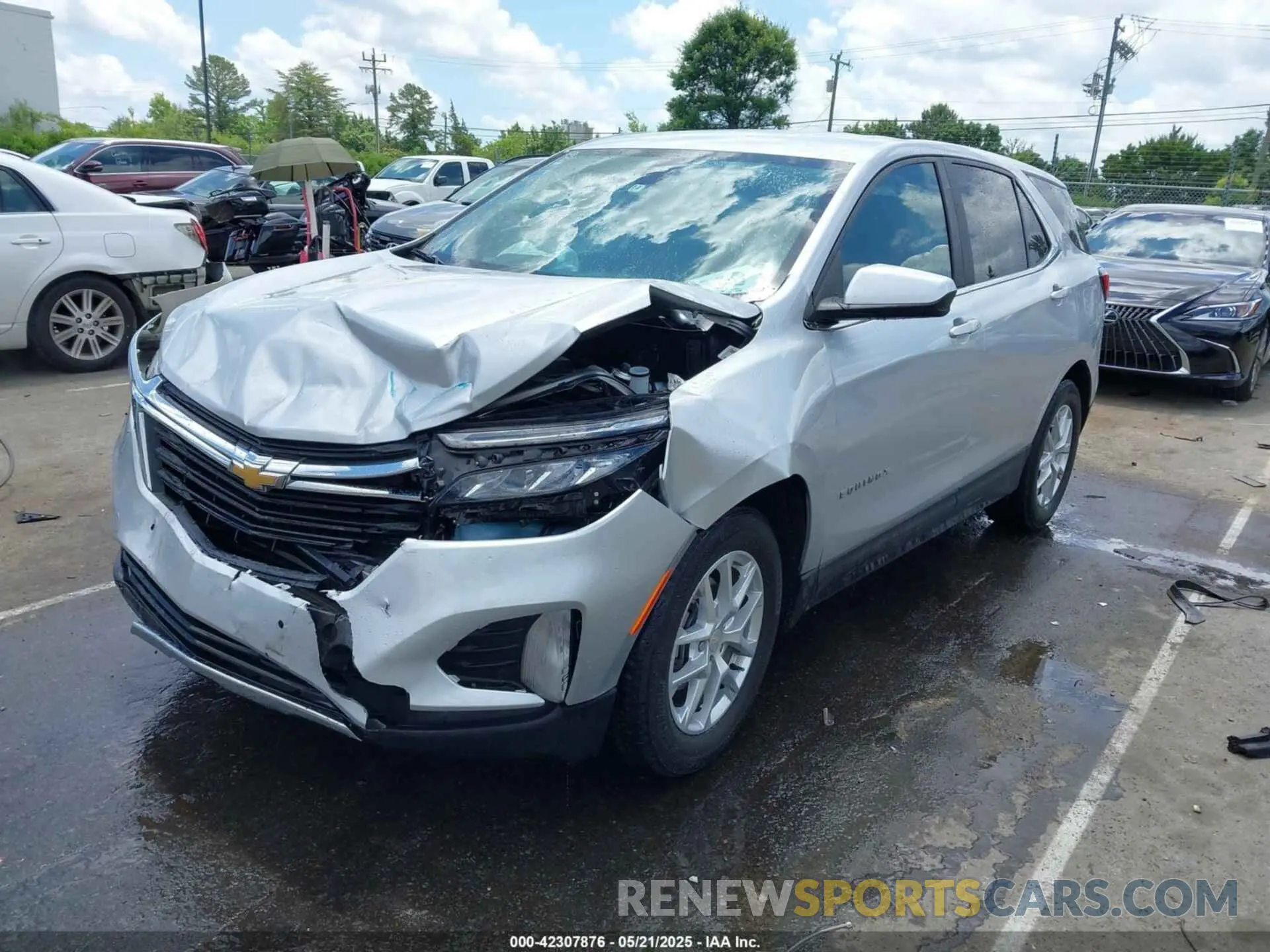 2 fotografías del automóvil dañado 3GNAXKEV1NS189037 CHEVROLET EQUINOX 2022