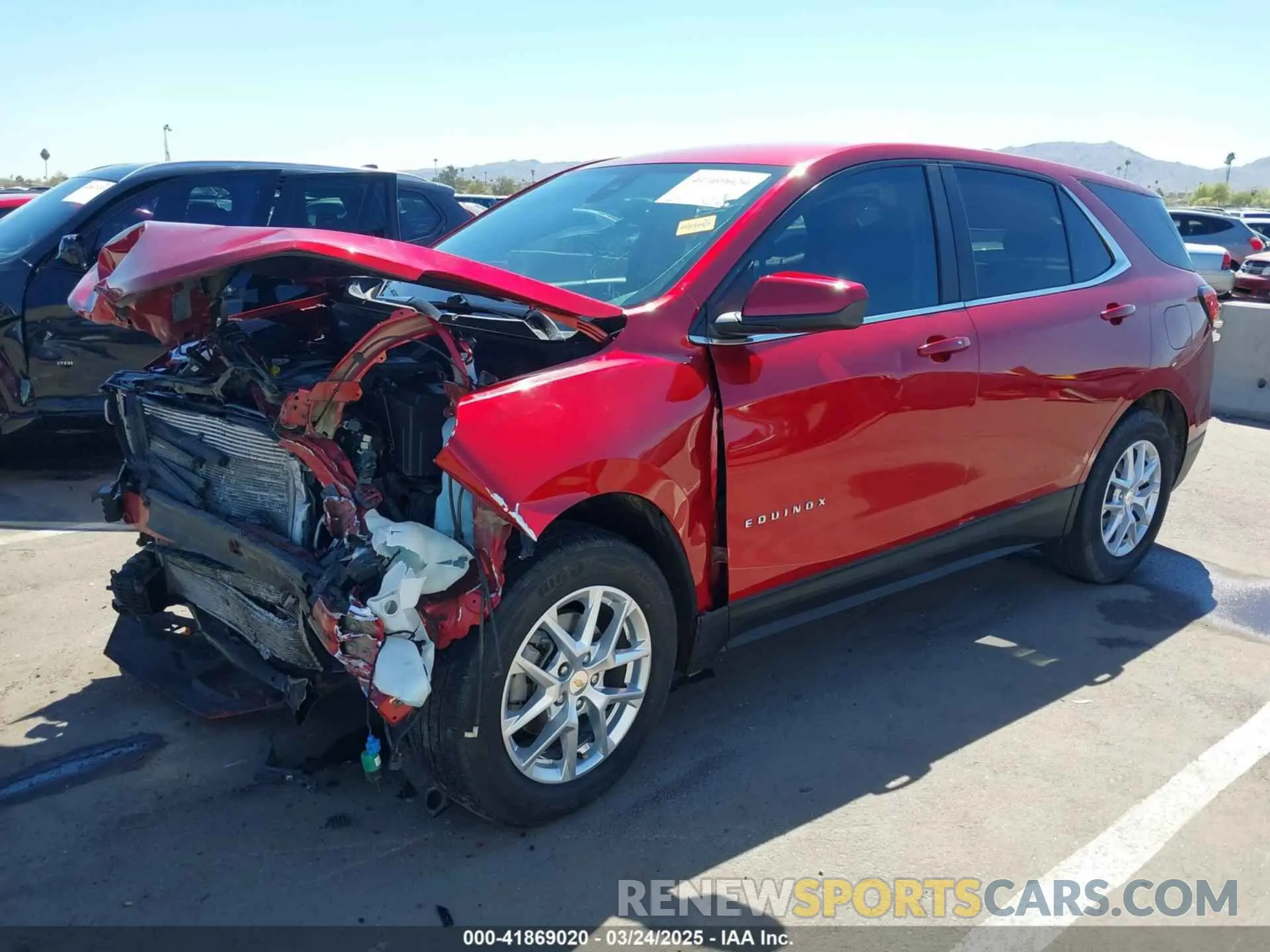 2 fotografías del automóvil dañado 3GNAXKEV3NL212053 CHEVROLET EQUINOX 2022