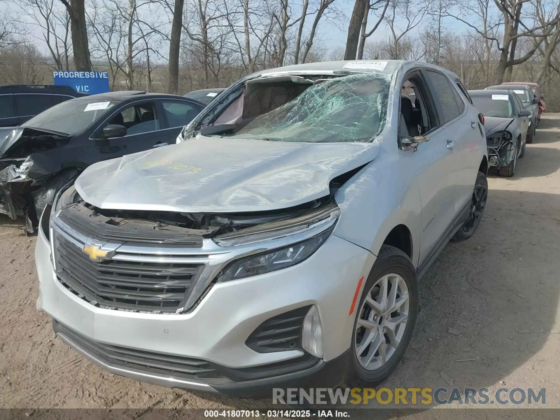2 fotografías del automóvil dañado 3GNAXKEV6NL106342 CHEVROLET EQUINOX 2022