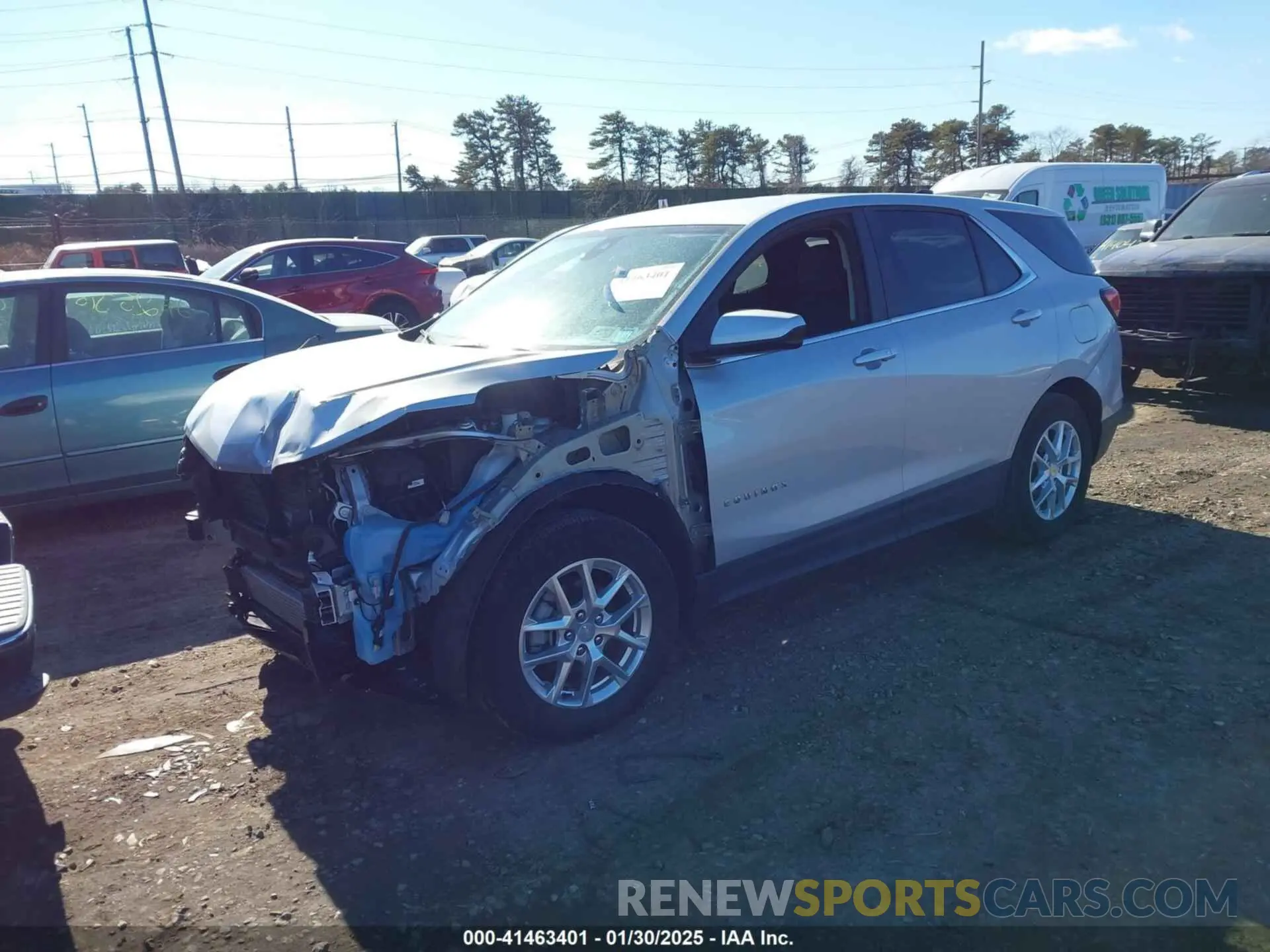2 fotografías del automóvil dañado 3GNAXKEV8NL180586 CHEVROLET EQUINOX 2022
