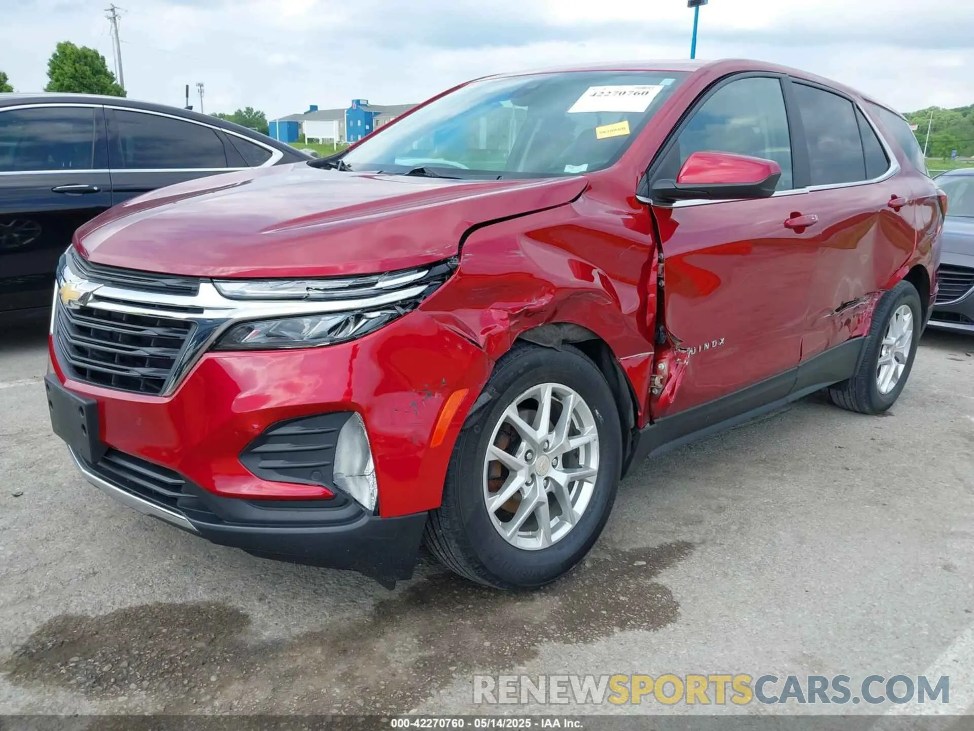 2 fotografías del automóvil dañado 3GNAXKEV8NS179184 CHEVROLET EQUINOX 2022