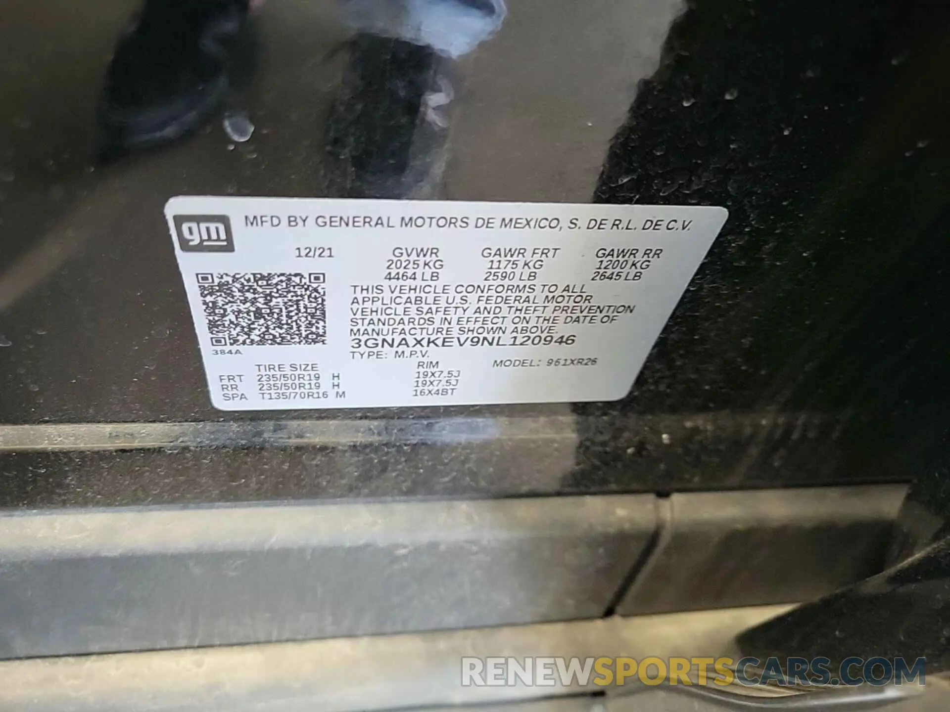 2 fotografías del automóvil dañado 3GNAXKEV9NL120946 CHEVROLET EQUINOX 2022