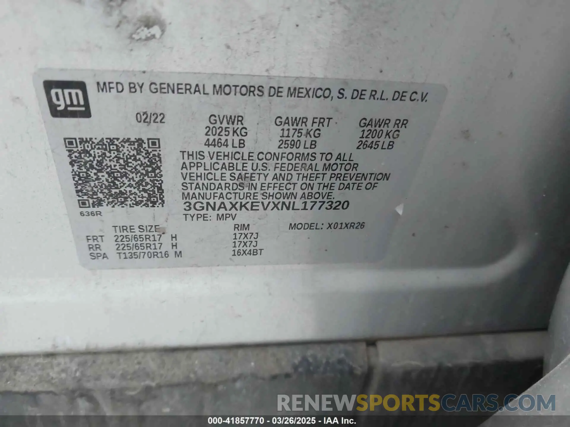9 fotografías del automóvil dañado 3GNAXKEVXNL177320 CHEVROLET EQUINOX 2022
