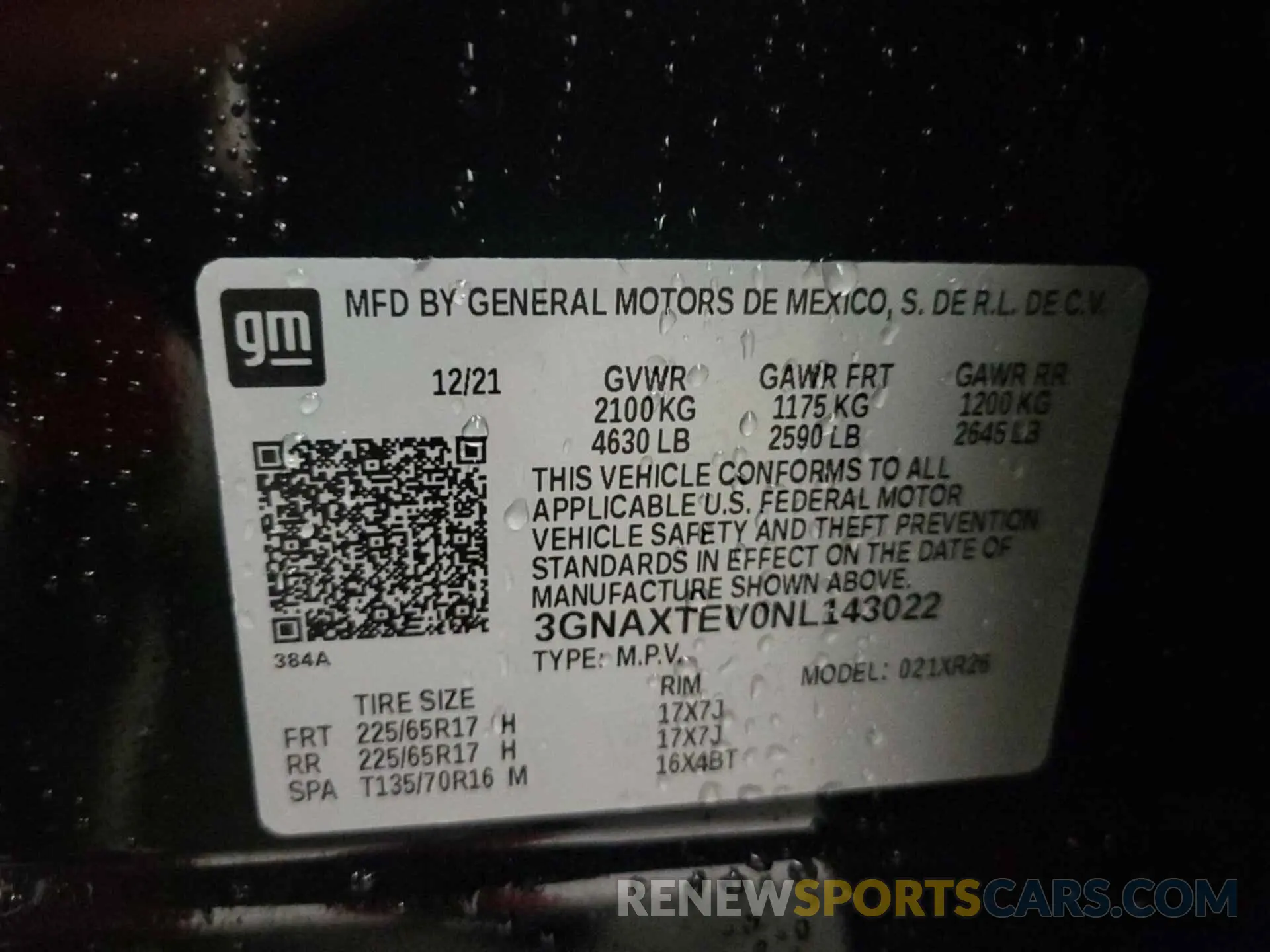 16 fotografías del automóvil dañado 3GNAXTEV0NL143022 CHEVROLET EQUINOX 2022