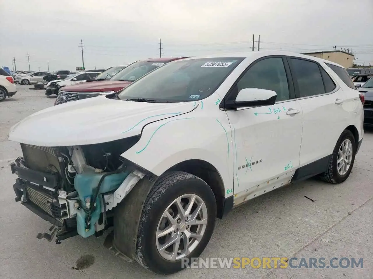 1 fotografías del automóvil dañado 3GNAXUEV0NL284341 CHEVROLET EQUINOX 2022