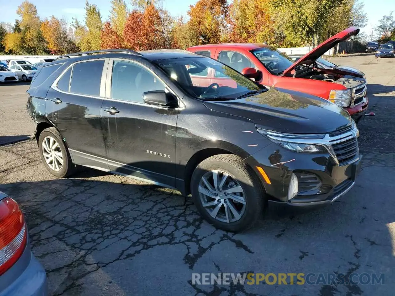 4 fotografías del automóvil dañado 3GNAXUEV3NL314349 CHEVROLET EQUINOX 2022