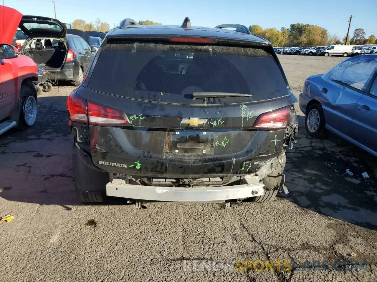 6 fotografías del automóvil dañado 3GNAXUEV3NL314349 CHEVROLET EQUINOX 2022