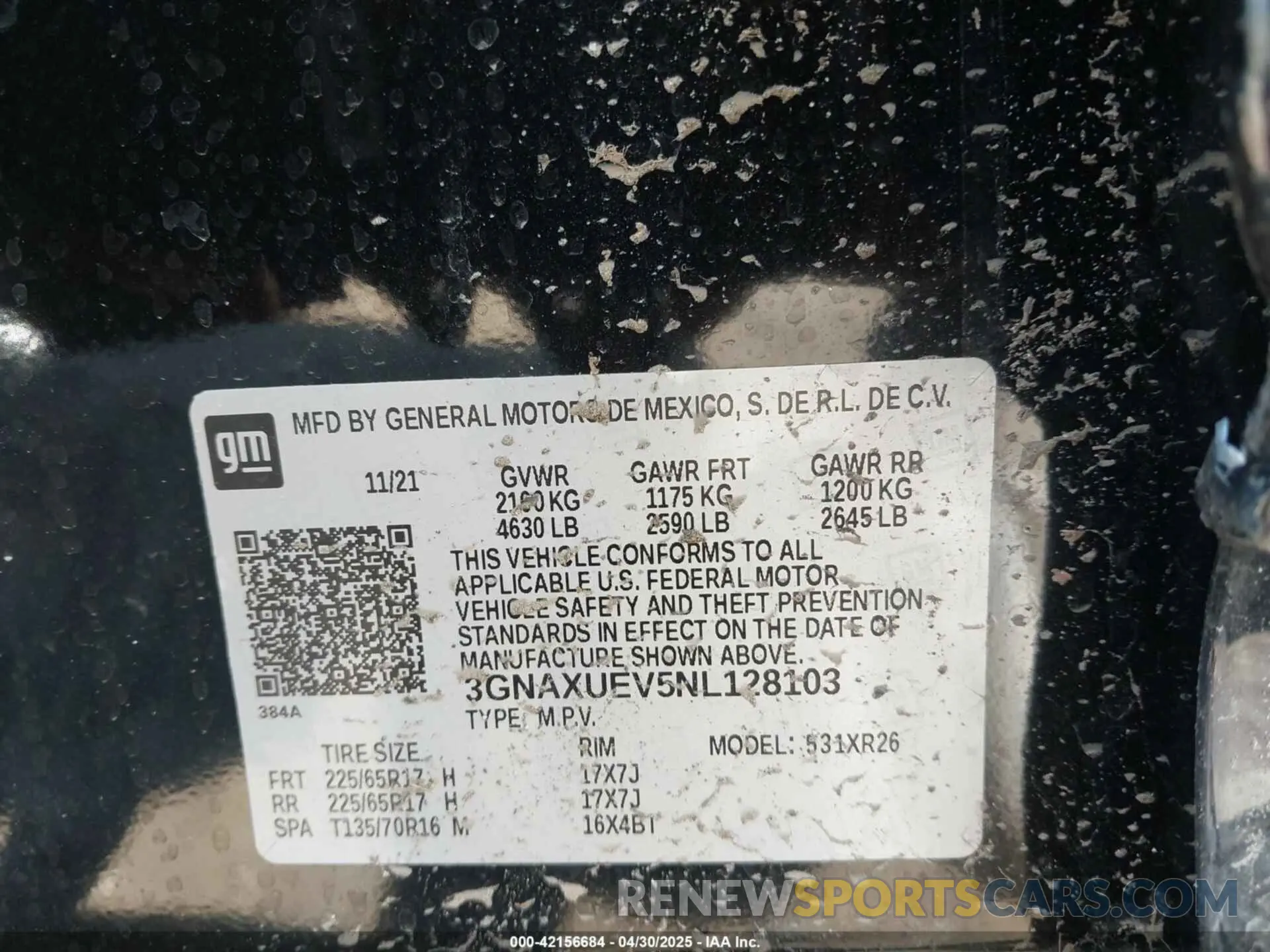 9 fotografías del automóvil dañado 3GNAXUEV5NL128103 CHEVROLET EQUINOX 2022