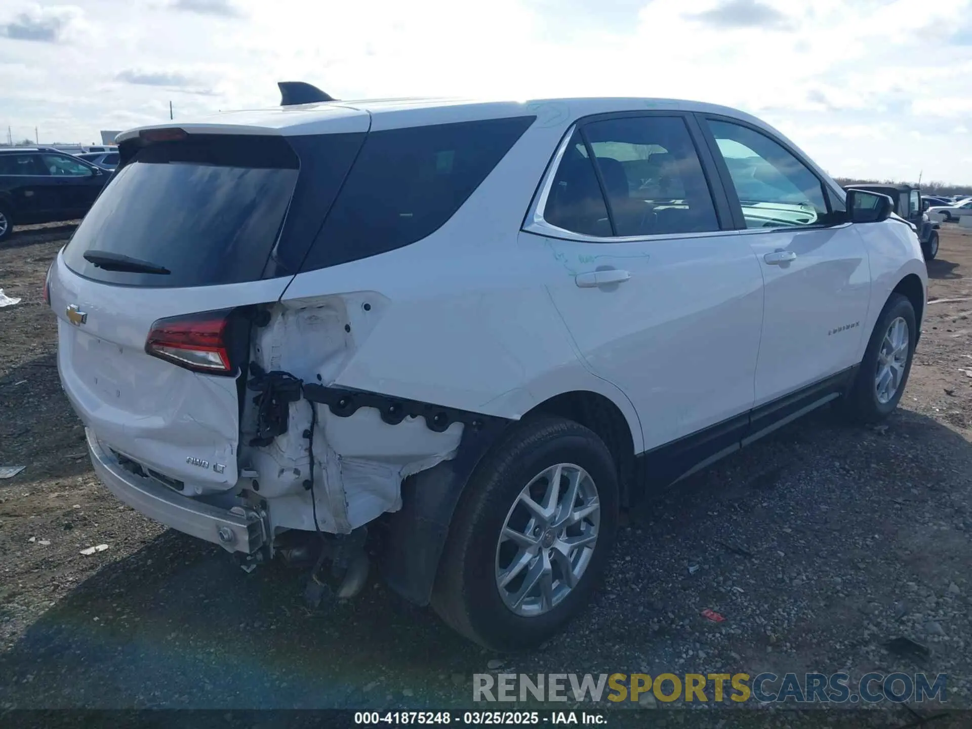 4 fotografías del automóvil dañado 3GNAXUEV5NL305278 CHEVROLET EQUINOX 2022