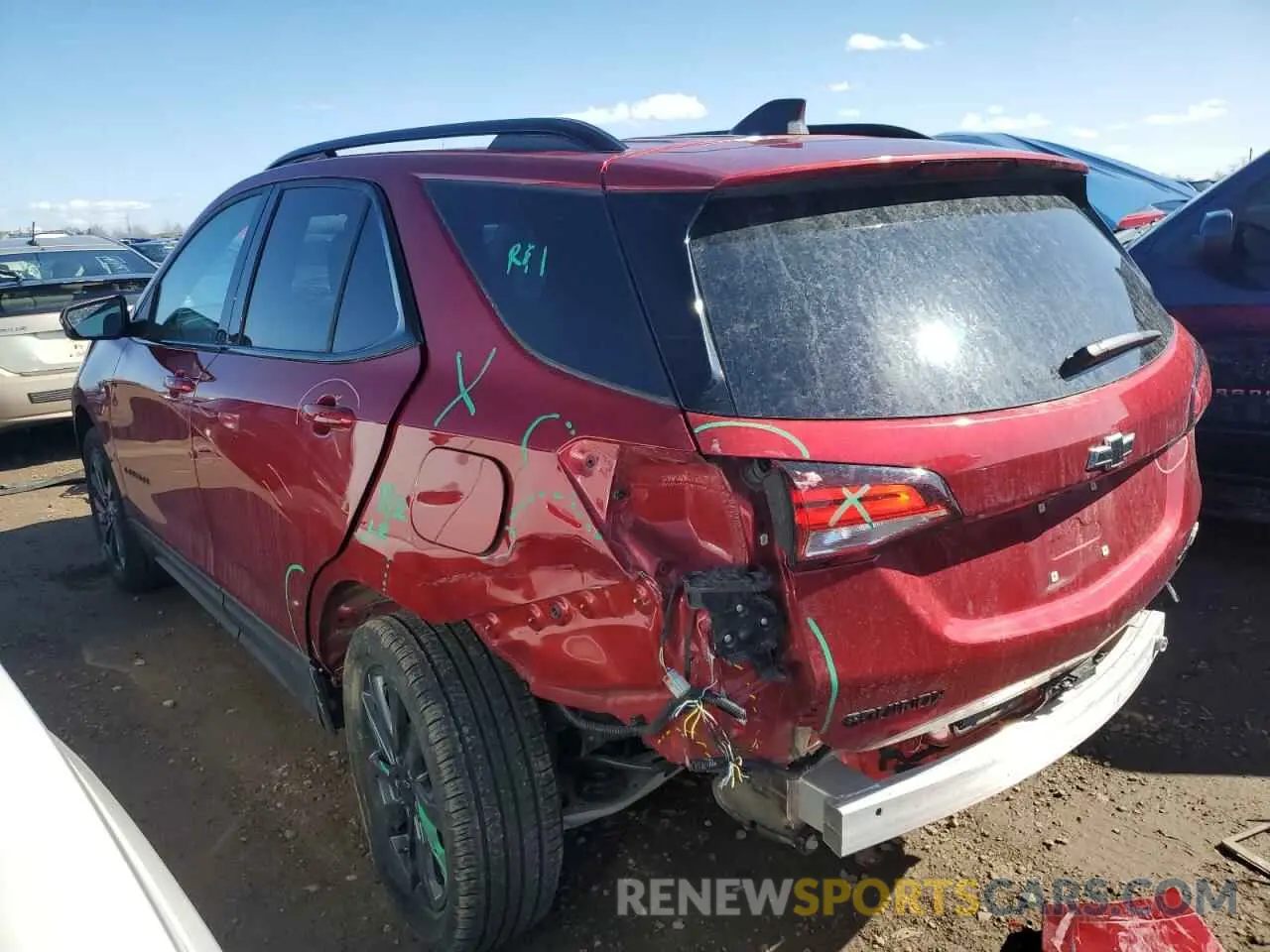2 fotografías del automóvil dañado 3GNAXWEV5NS185810 CHEVROLET EQUINOX 2022