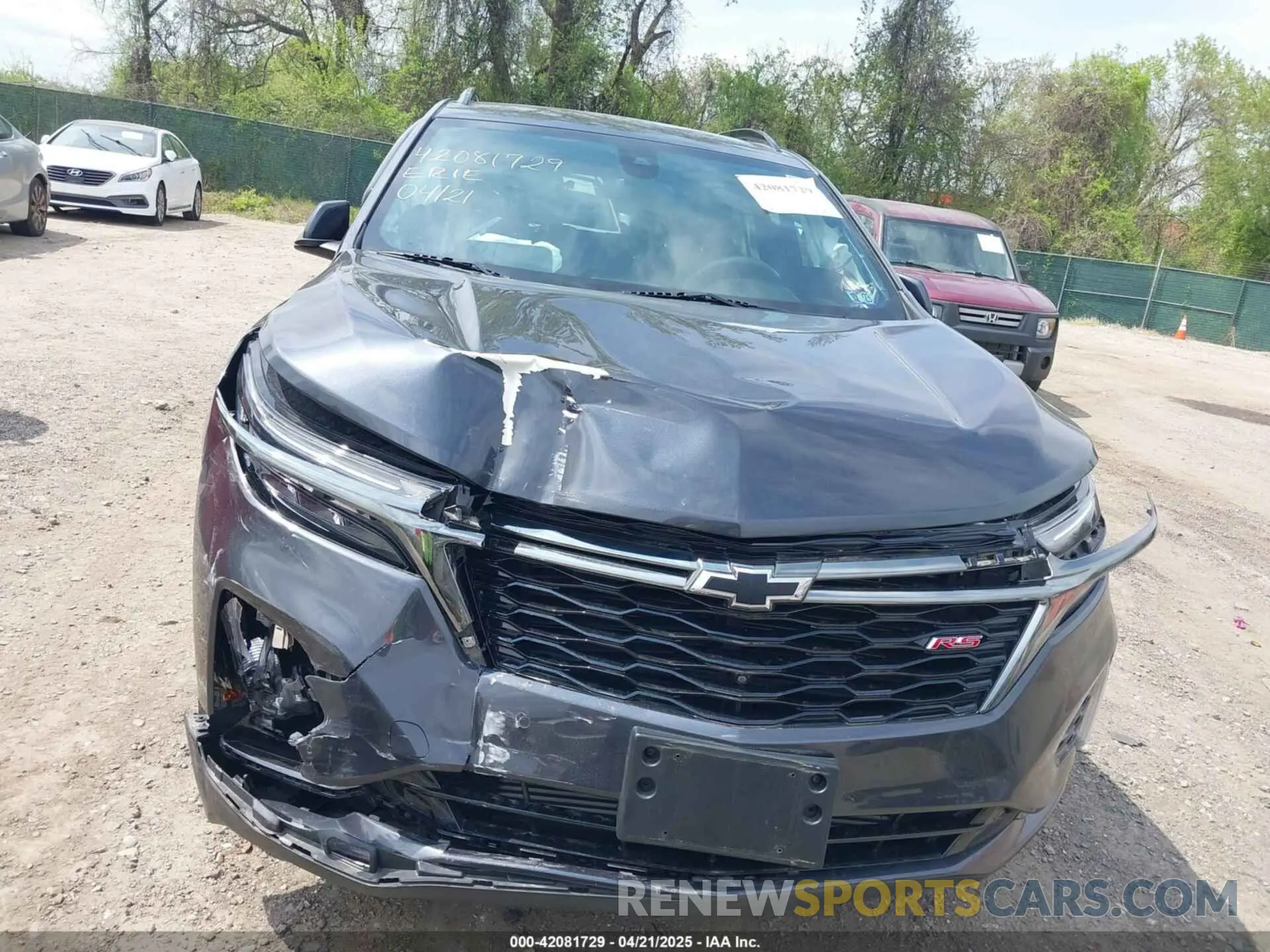 6 fotografías del automóvil dañado 3GNAXWEVXNS200513 CHEVROLET EQUINOX 2022