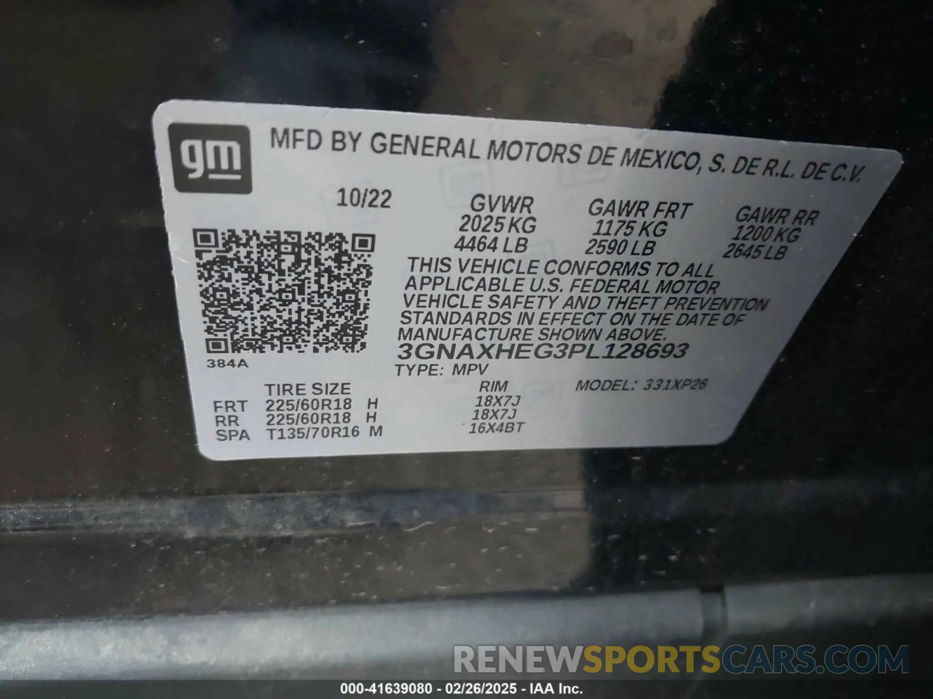 9 fotografías del automóvil dañado 3GNAXHEG3PL128693 CHEVROLET EQUINOX 2023