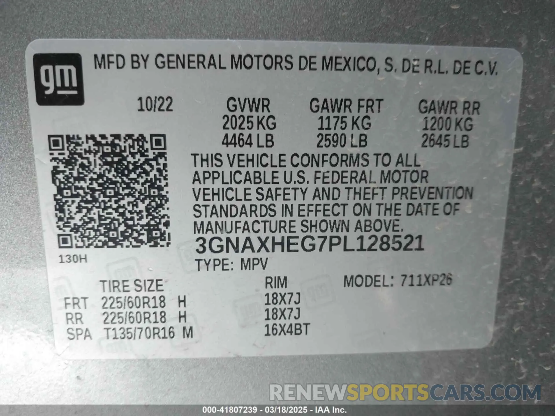 9 fotografías del automóvil dañado 3GNAXHEG7PL128521 CHEVROLET EQUINOX 2023