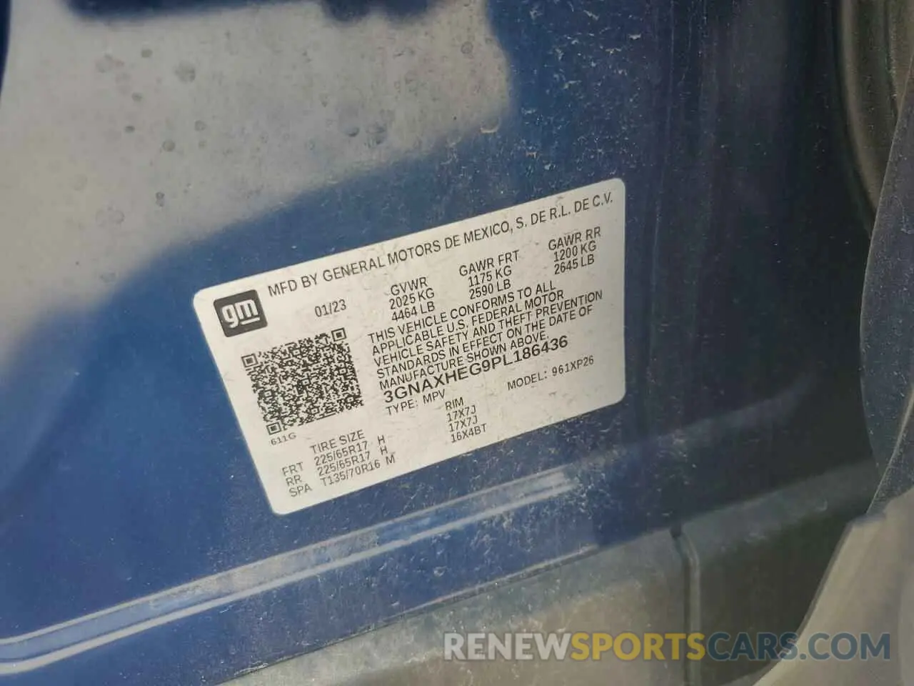 13 fotografías del automóvil dañado 3GNAXHEG9PL186436 CHEVROLET EQUINOX 2023