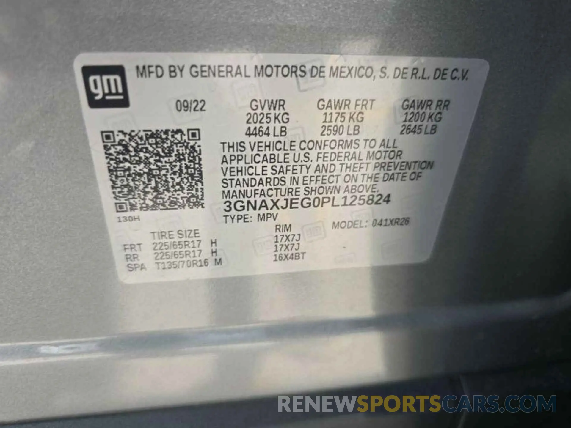 8 fotografías del automóvil dañado 3GNAXJEG0PL125824 CHEVROLET EQUINOX 2023