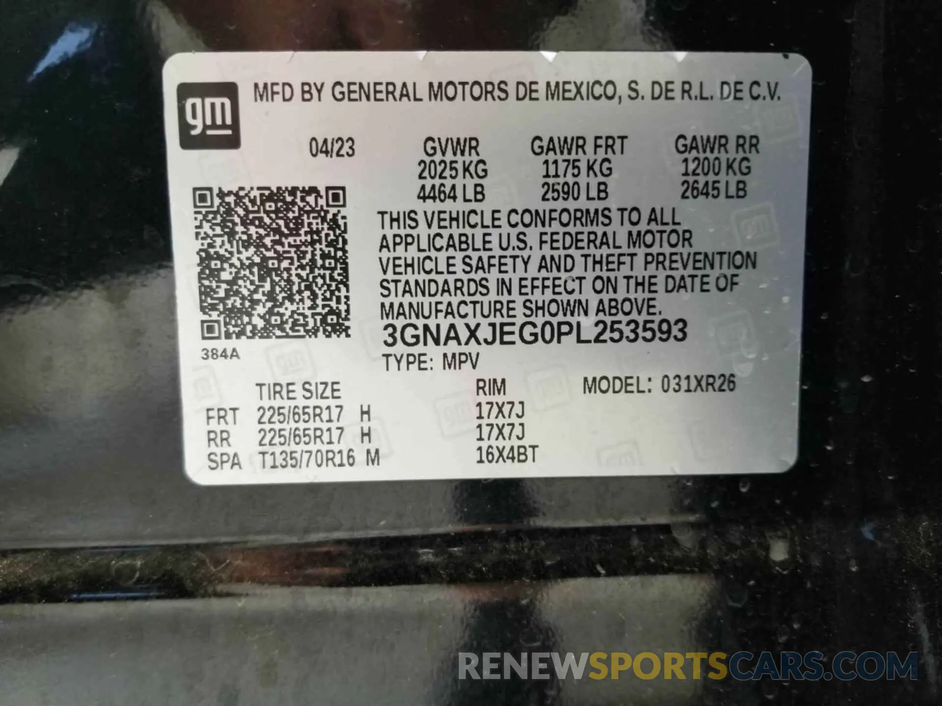 22 fotografías del automóvil dañado 3GNAXJEG0PL253593 CHEVROLET EQUINOX 2023