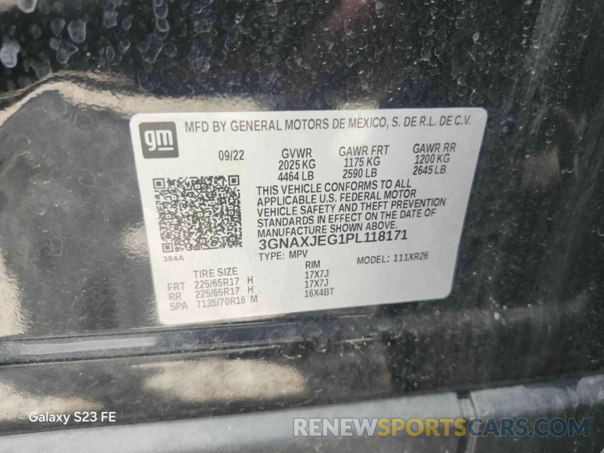 13 fotografías del automóvil dañado 3GNAXJEG1PL118171 CHEVROLET EQUINOX 2023