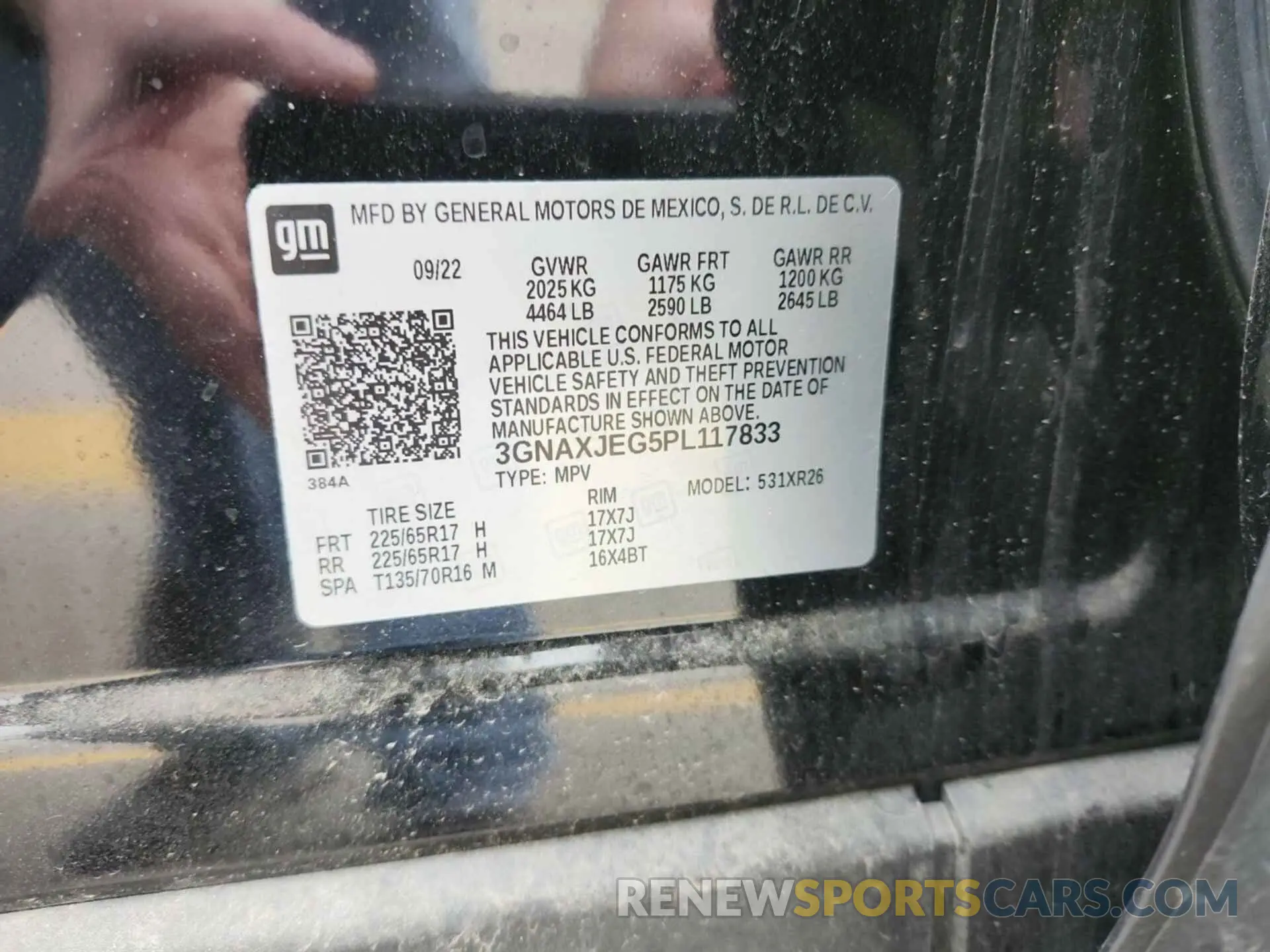 15 fotografías del automóvil dañado 3GNAXJEG5PL117833 CHEVROLET EQUINOX 2023