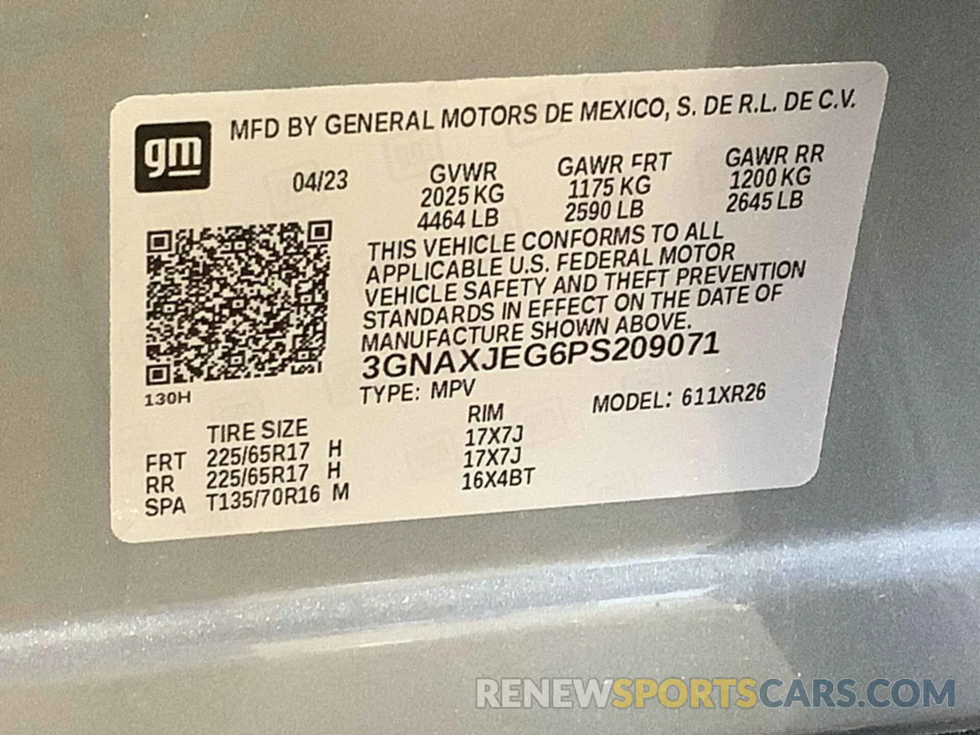13 fotografías del automóvil dañado 3GNAXJEG6PS209071 CHEVROLET EQUINOX 2023
