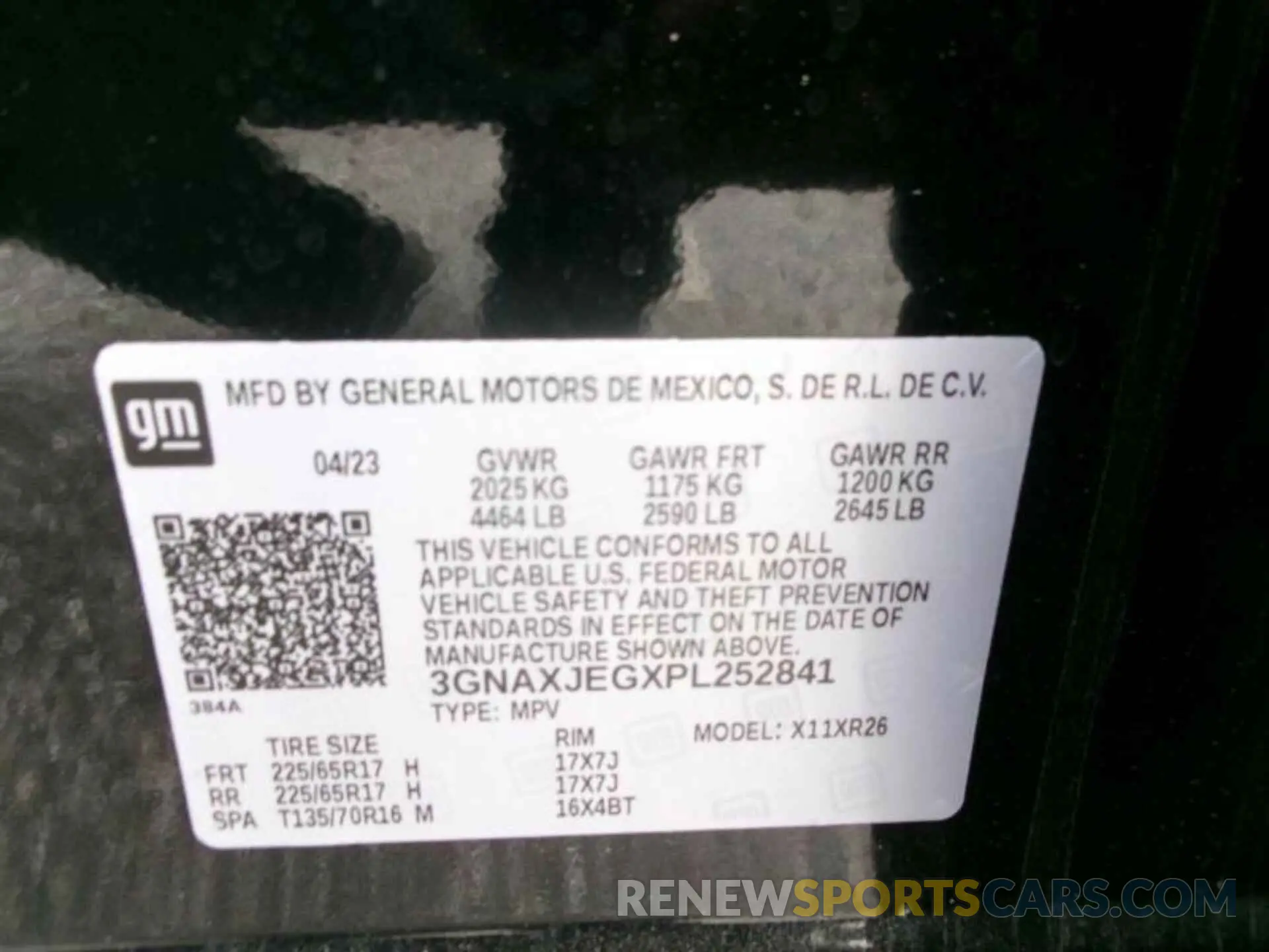 13 fotografías del automóvil dañado 3GNAXJEGXPL252841 CHEVROLET EQUINOX 2023