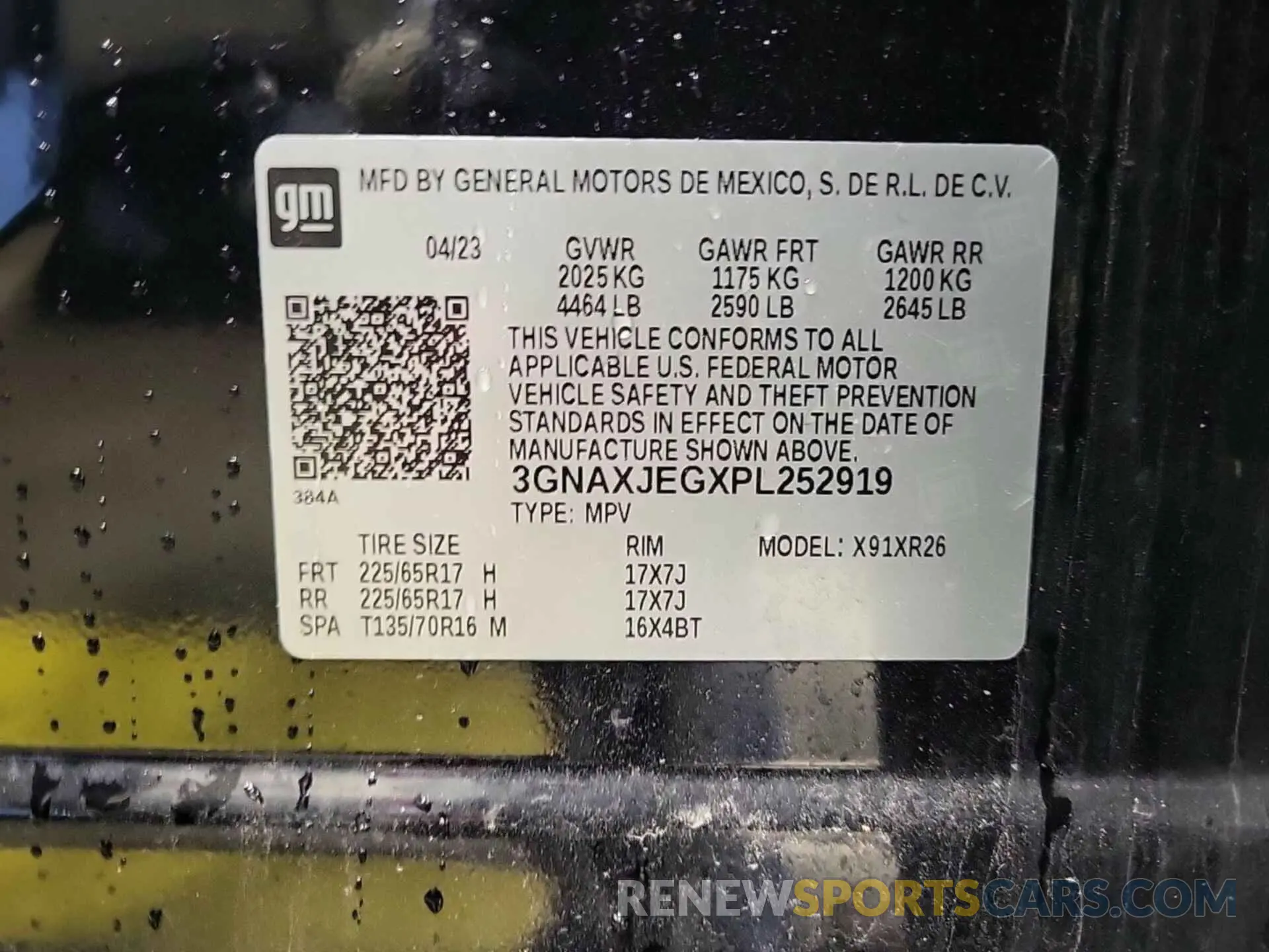 23 fotografías del automóvil dañado 3GNAXJEGXPL252919 CHEVROLET EQUINOX 2023