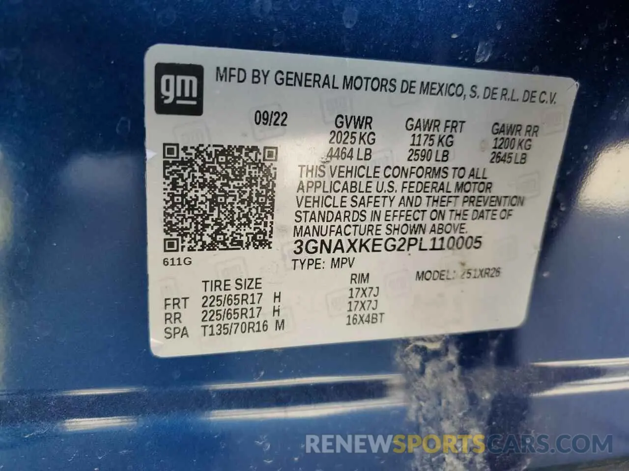 12 fotografías del automóvil dañado 3GNAXKEG2PL110005 CHEVROLET EQUINOX 2023