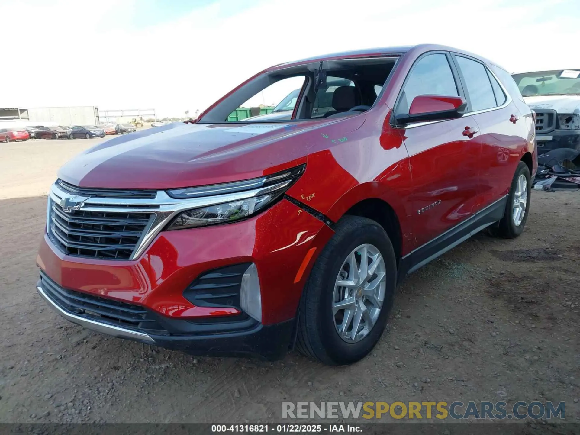 2 fotografías del automóvil dañado 3GNAXKEG3PL134314 CHEVROLET EQUINOX 2023
