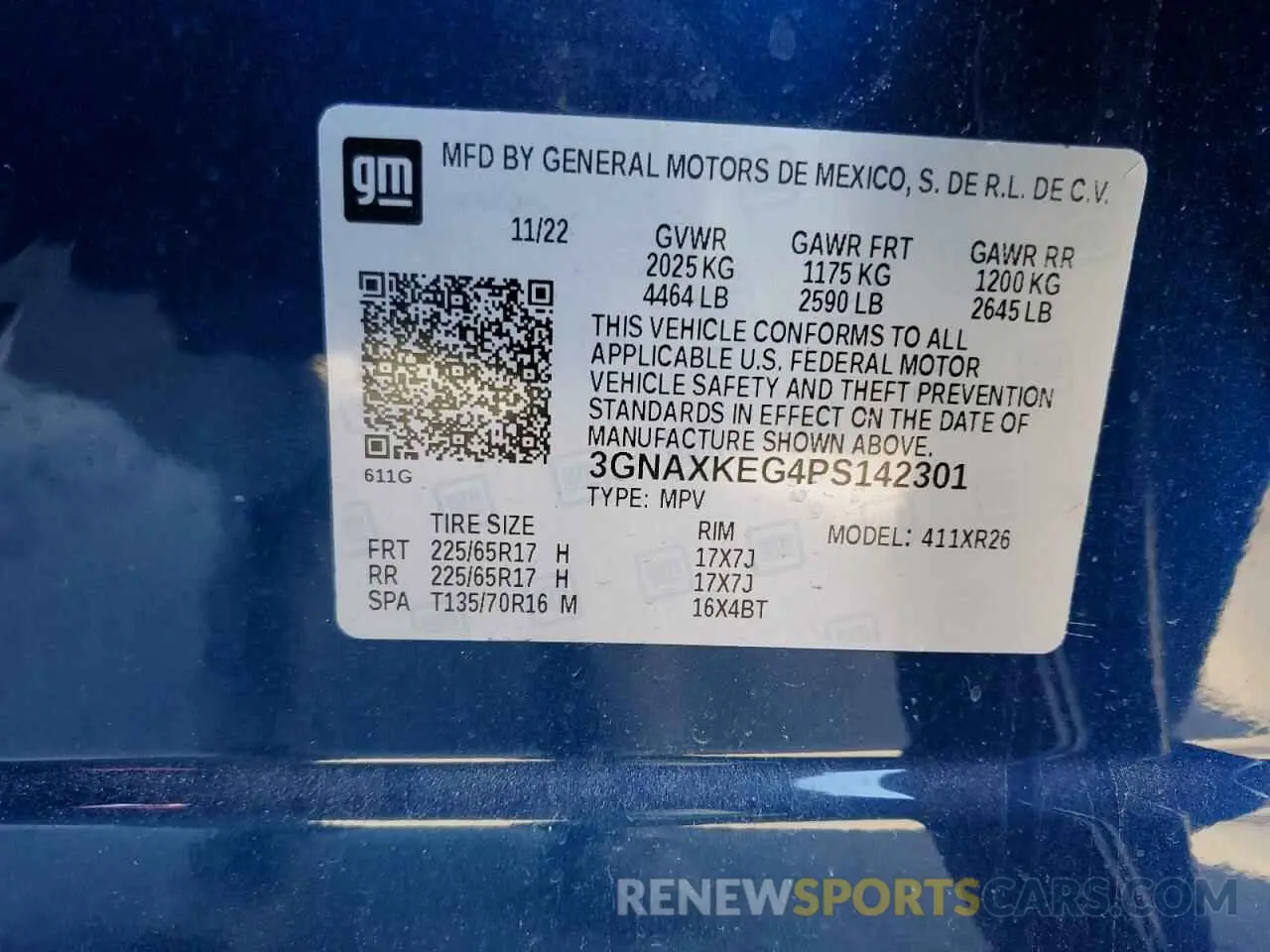16 fotografías del automóvil dañado 3GNAXKEG4PS142301 CHEVROLET EQUINOX 2023
