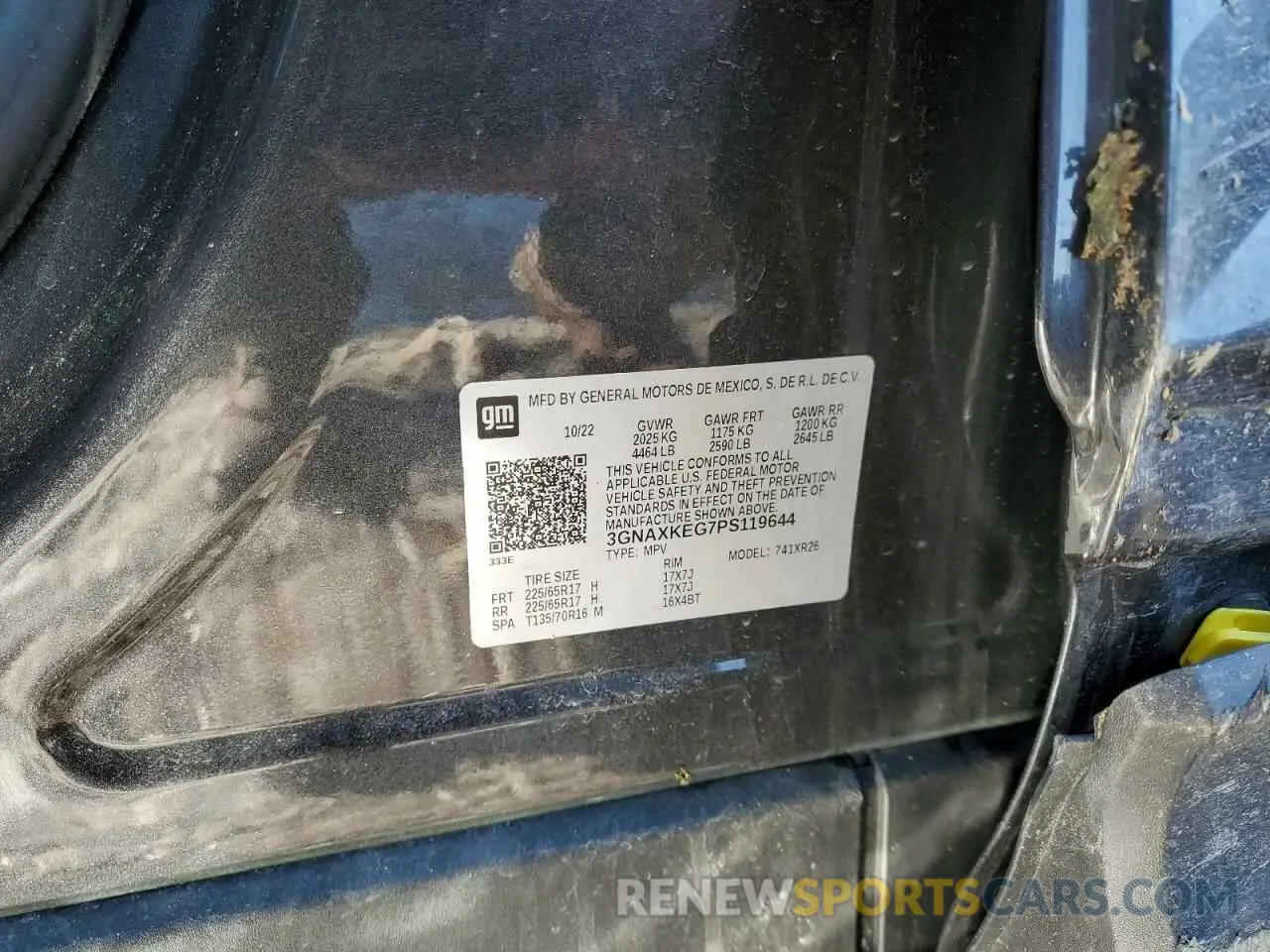 13 fotografías del automóvil dañado 3GNAXKEG7PS119644 CHEVROLET EQUINOX 2023
