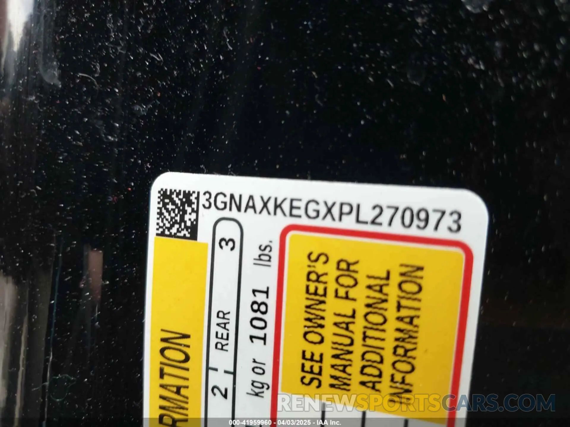 9 fotografías del automóvil dañado 3GNAXKEGXPL270973 CHEVROLET EQUINOX 2023