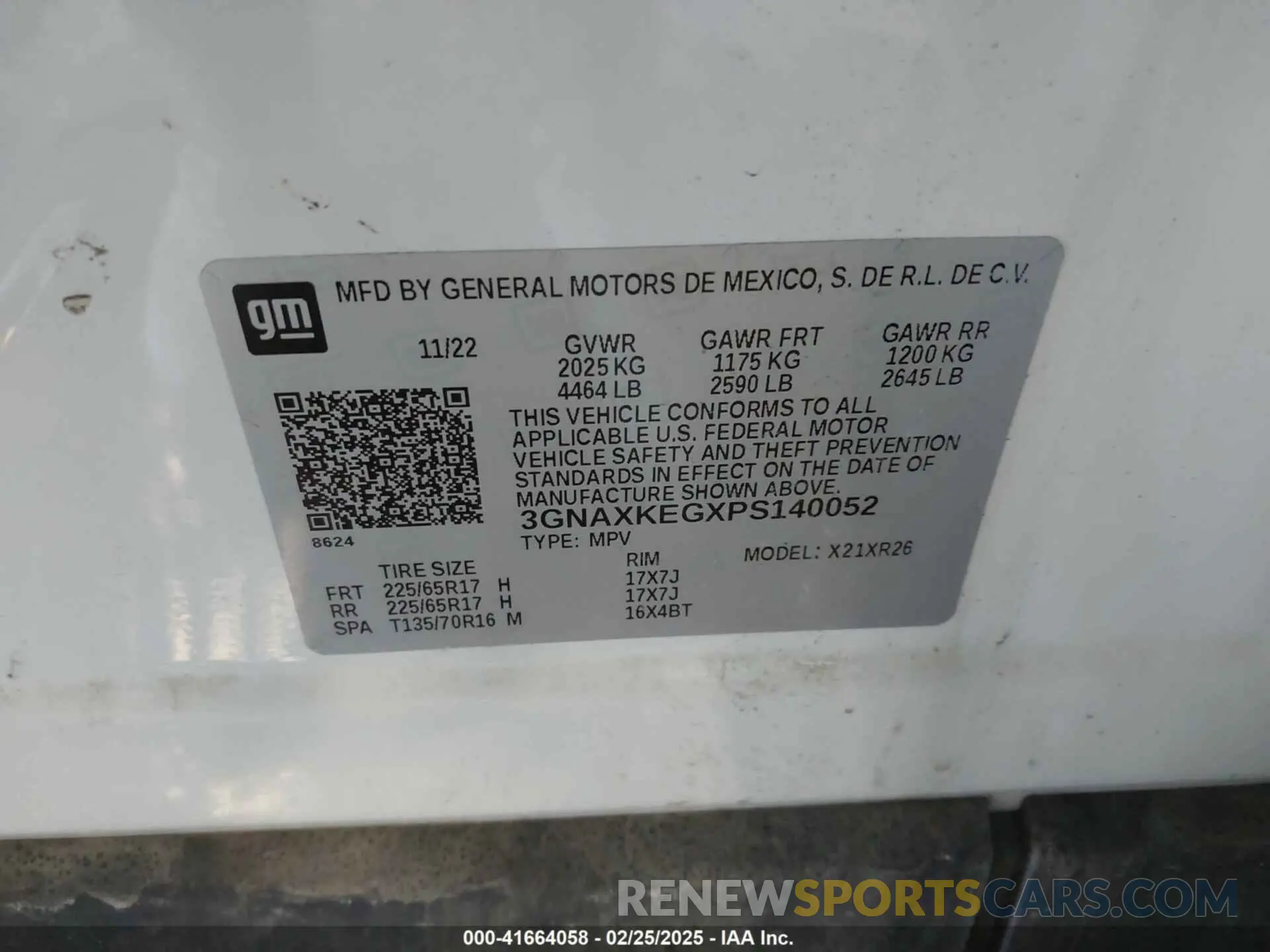 9 fotografías del automóvil dañado 3GNAXKEGXPS140052 CHEVROLET EQUINOX 2023