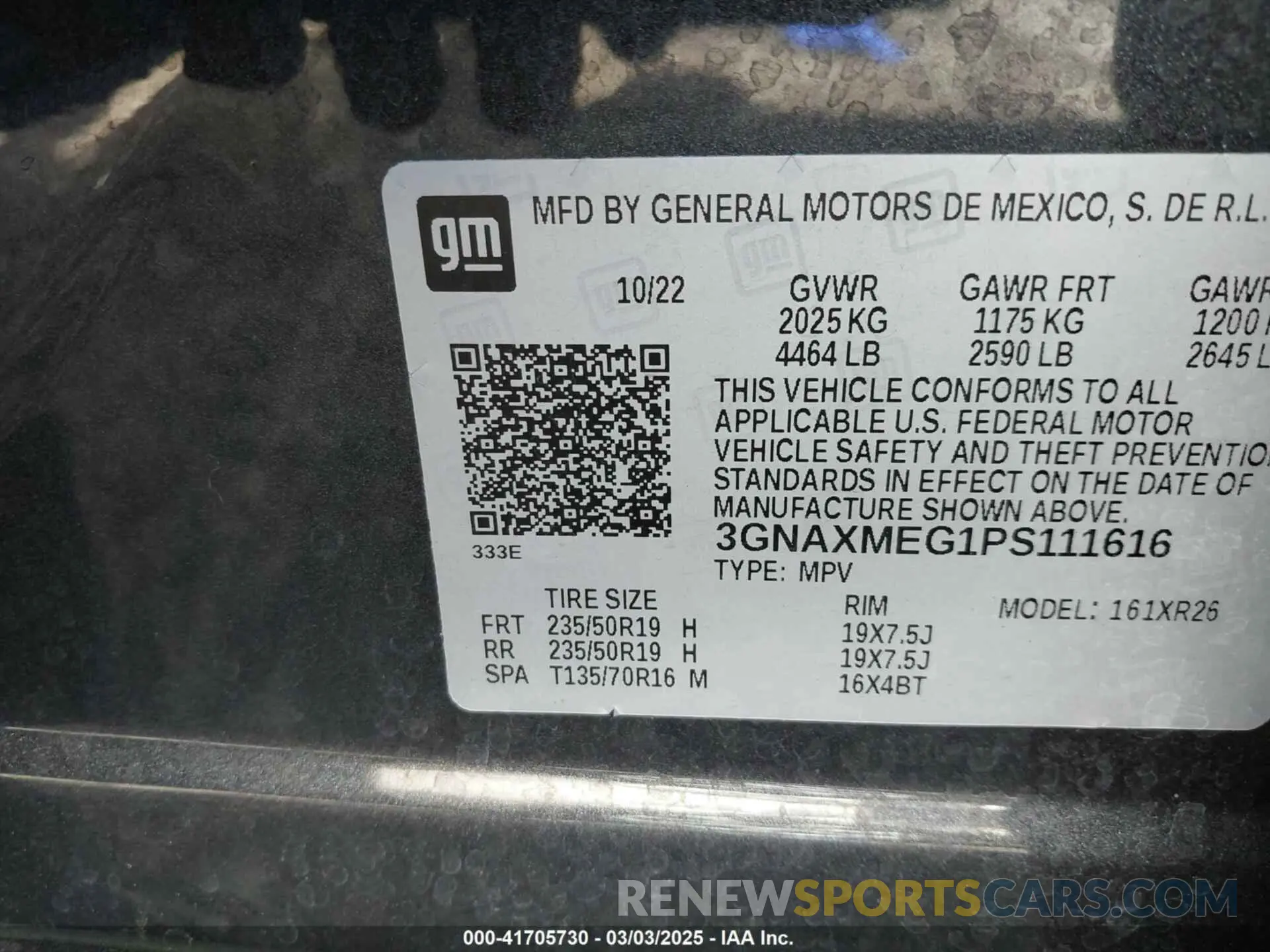 9 fotografías del automóvil dañado 3GNAXMEG1PS111616 CHEVROLET EQUINOX 2023