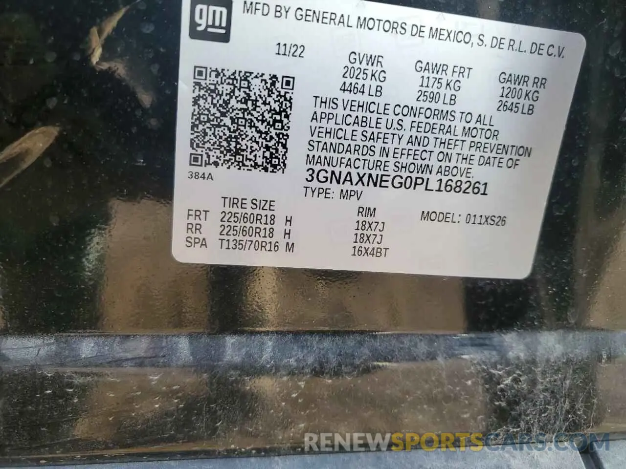 15 fotografías del automóvil dañado 3GNAXNEG0PL168261 CHEVROLET EQUINOX 2023